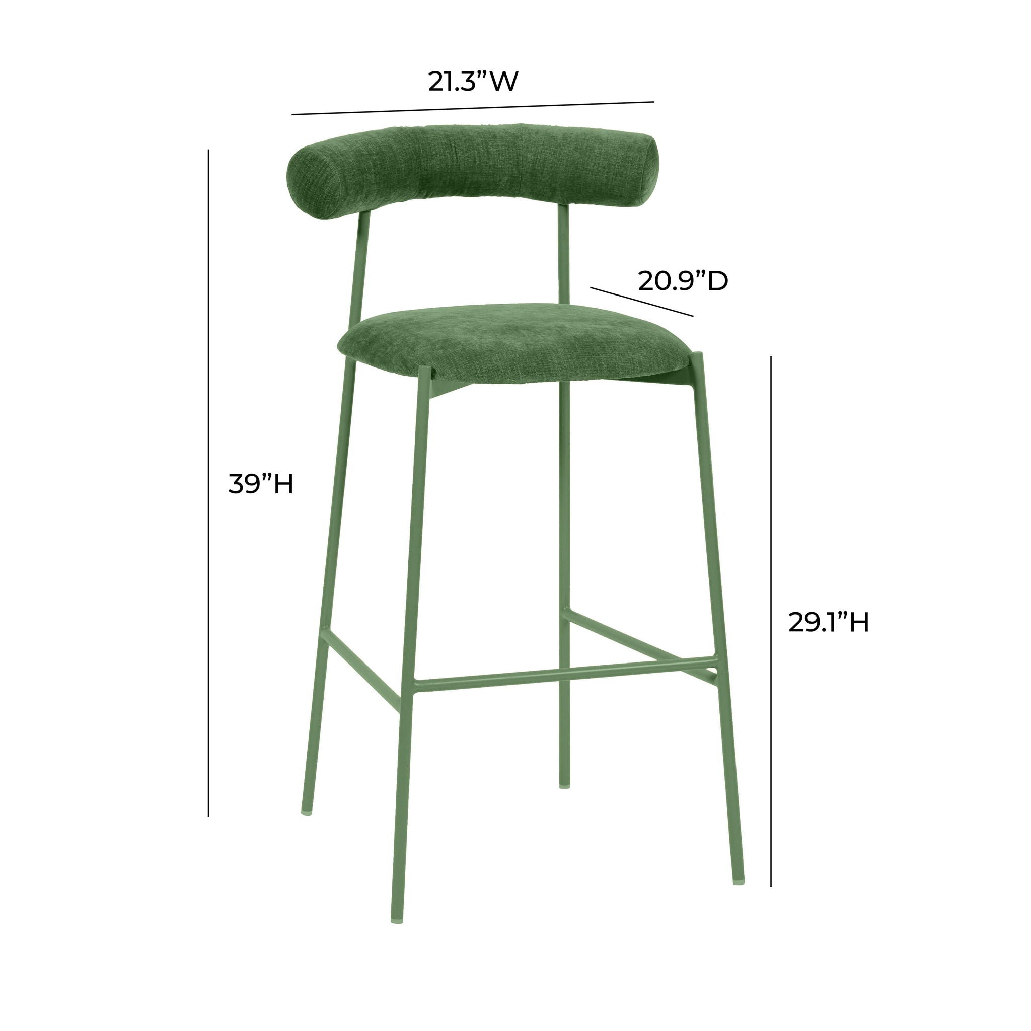 Liliana - Velvet Bar Stool