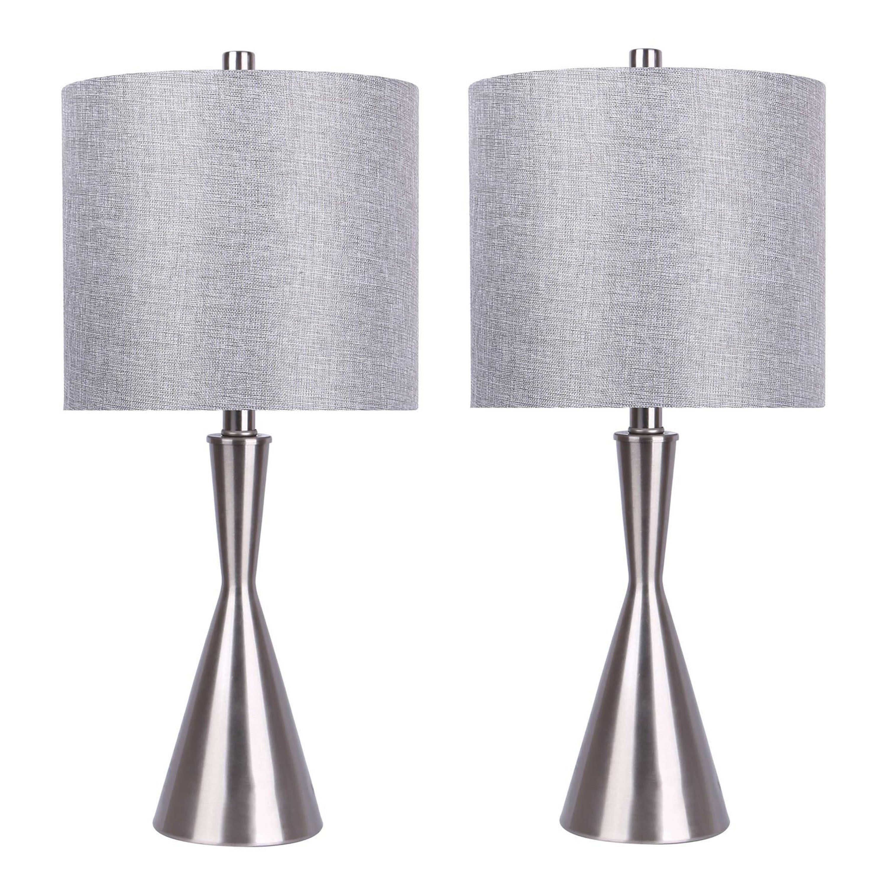 Gemma 23" Contemporary Metal Table Lamp Set of 2