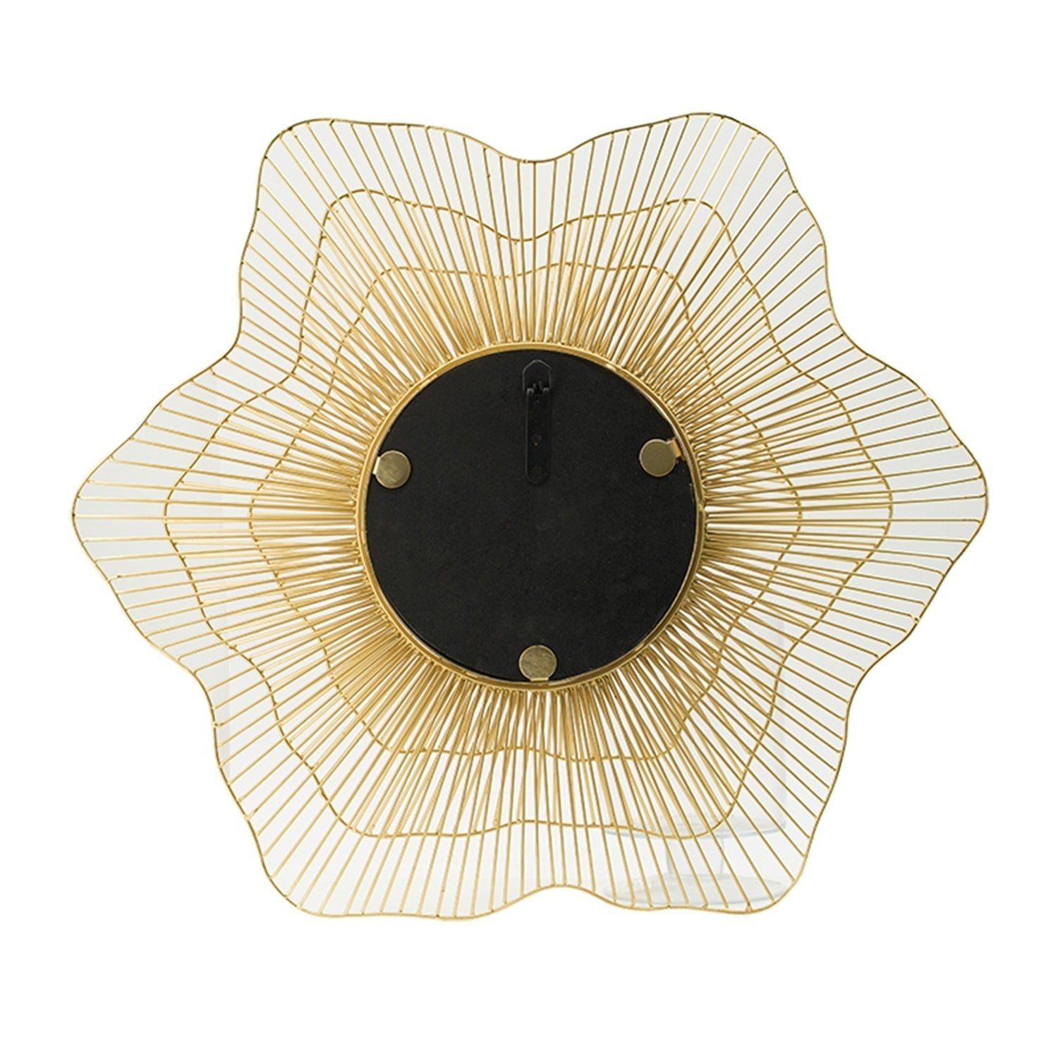 27x27 Metal Starburst Wall Mirror with Gold Iron Frame