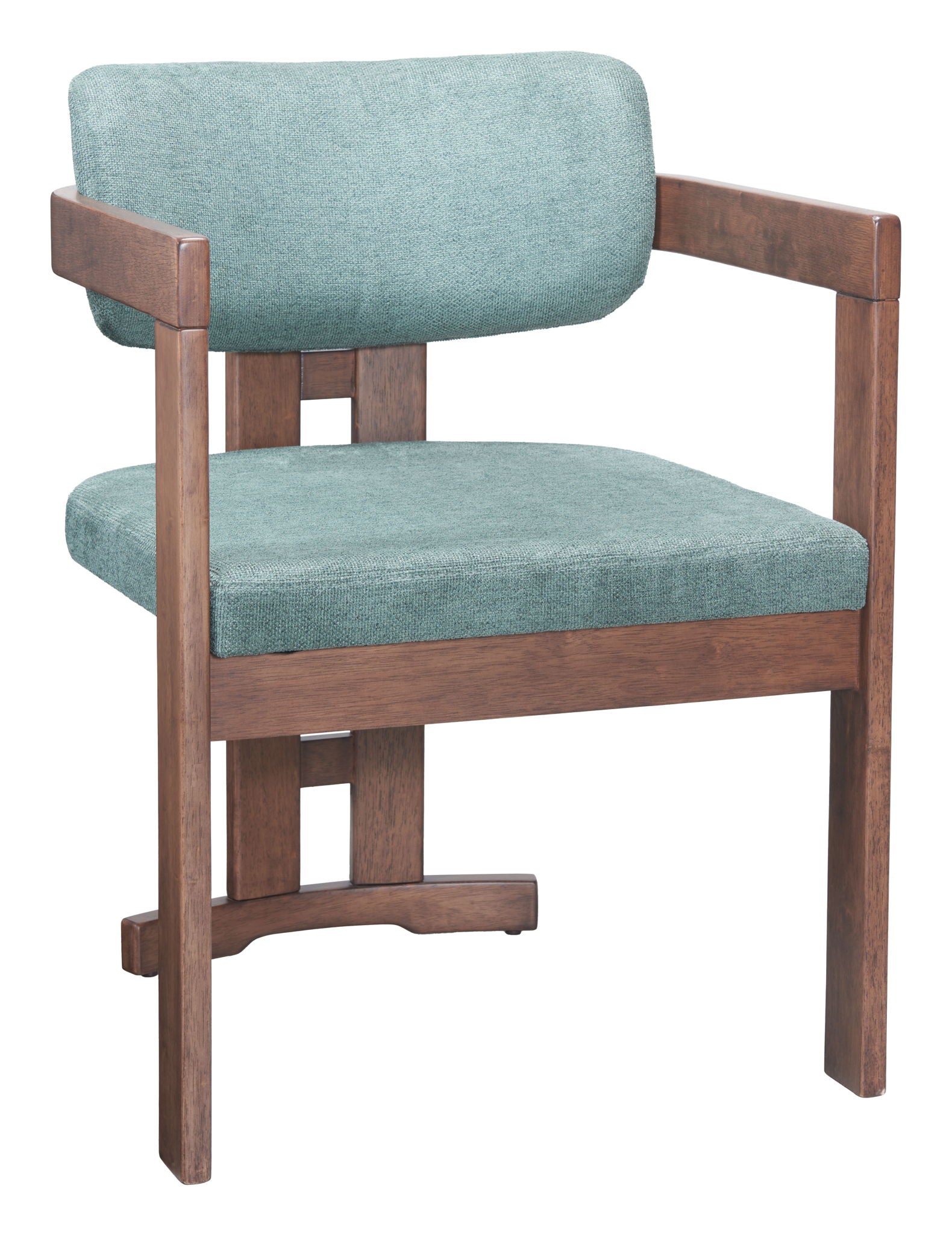Poly - Dining Chair - Moss Gray & Walnut