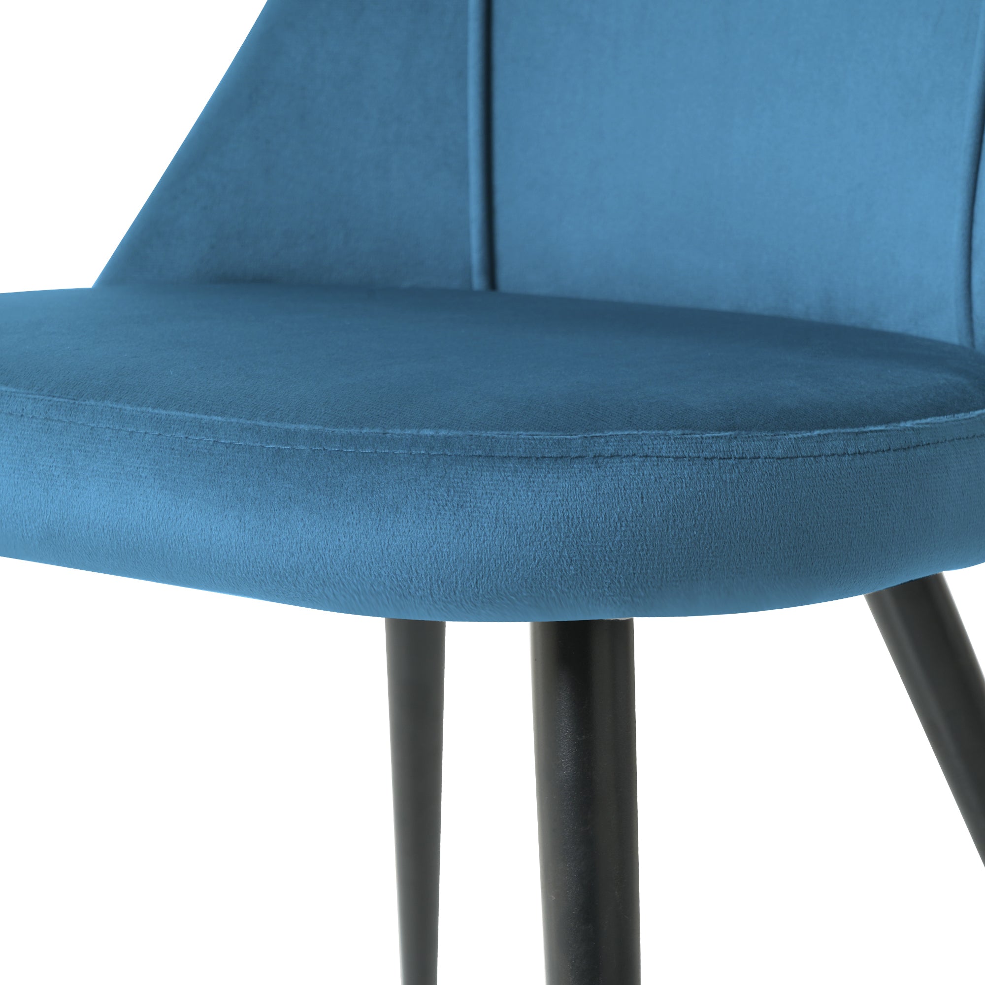 Modern Blue Velvet Dining Chair Set - Fabric Upholstery, 4-Piece Set - Best Buy Furniture