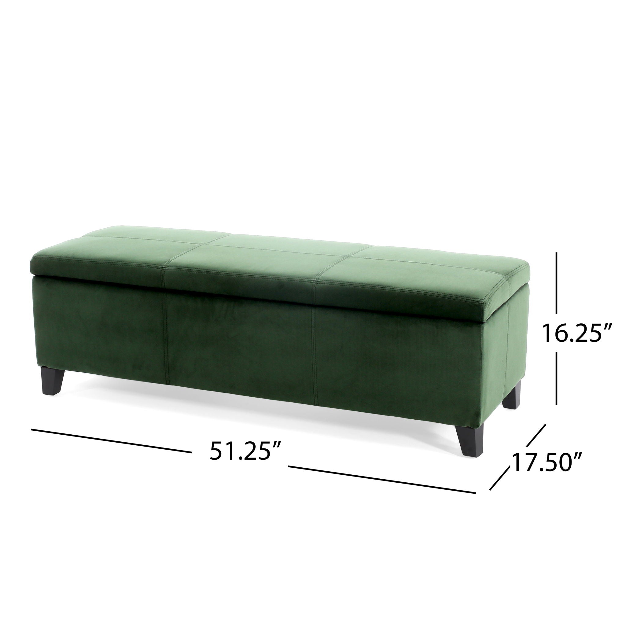 Glouster - Storage Ottoman - Retro Green