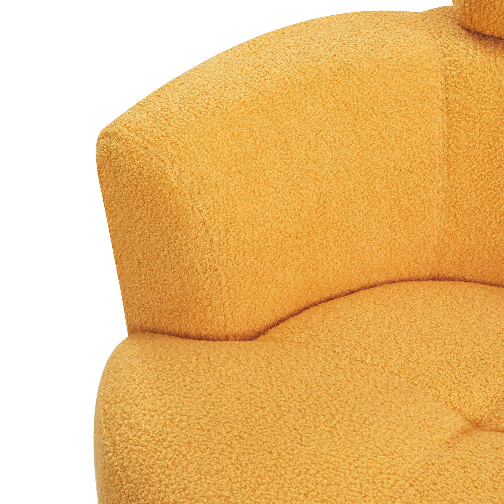 360° Swivel Chair Upholstered Accent Barrel Chair With Adjustable Headrest