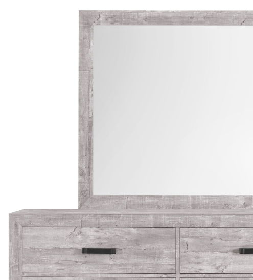 Rover - Mirror - Gray - Best Buy Furniture