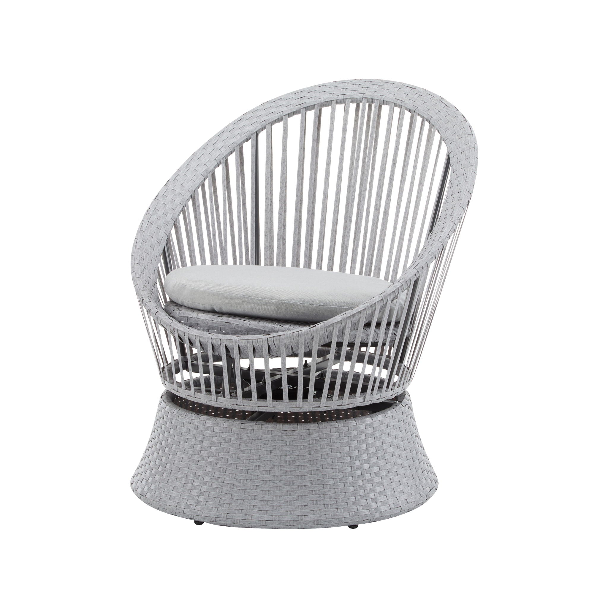 Modern Swivel Wicker Lounge Chair With Round Design