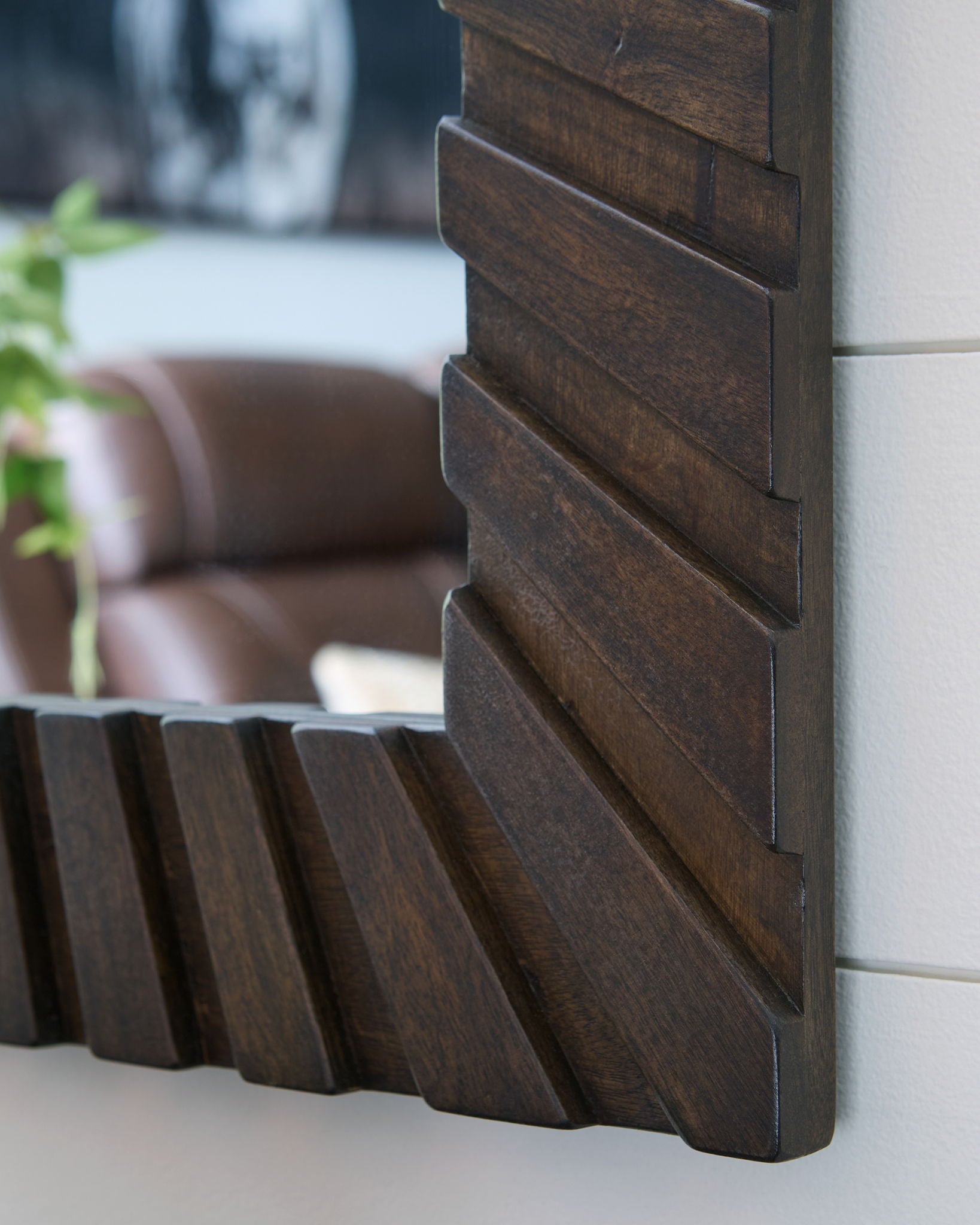 Advin - Accent Mirror - Dark Brown - Best Buy Furniture