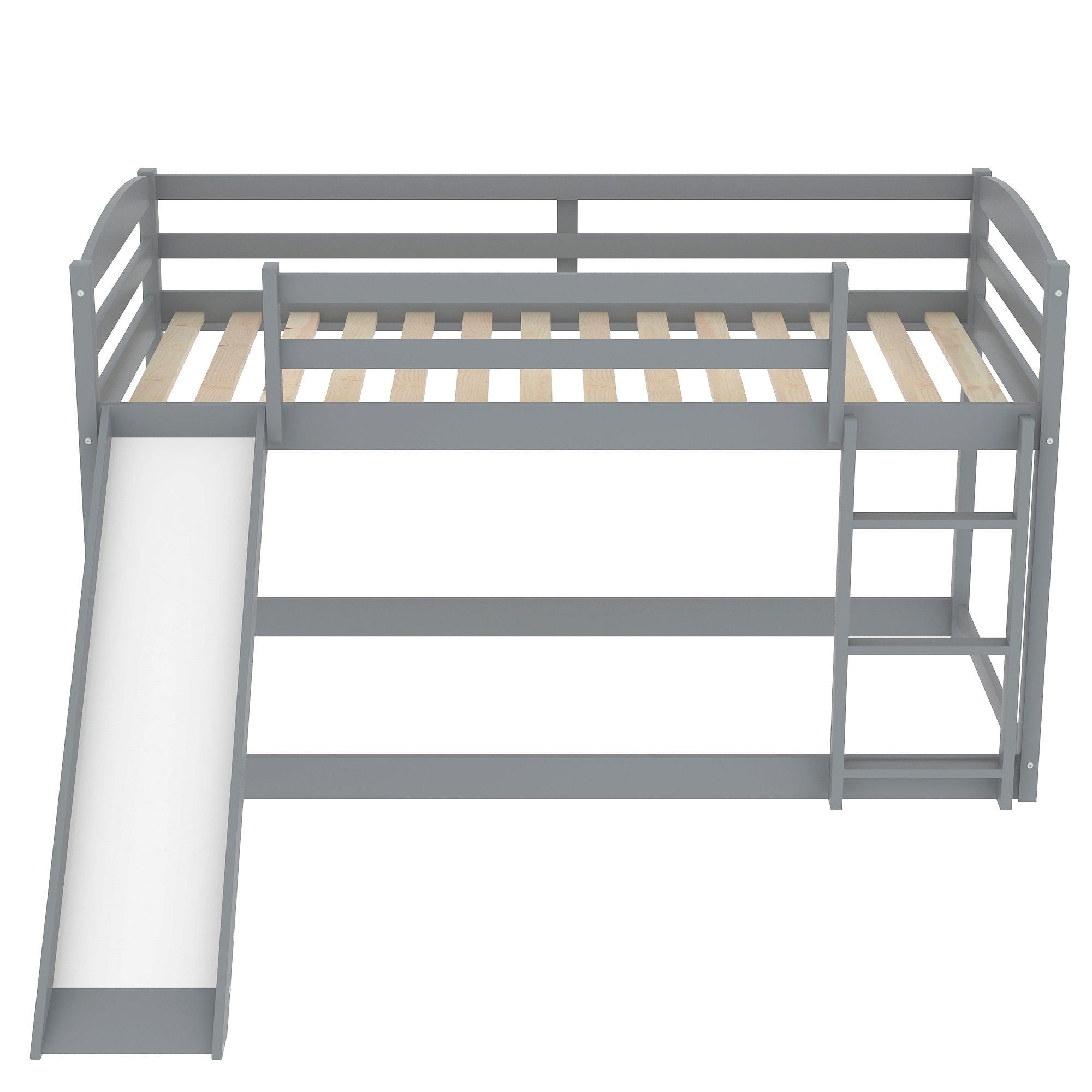 Durable Bunk Bed With Convertible Slide And Ladder