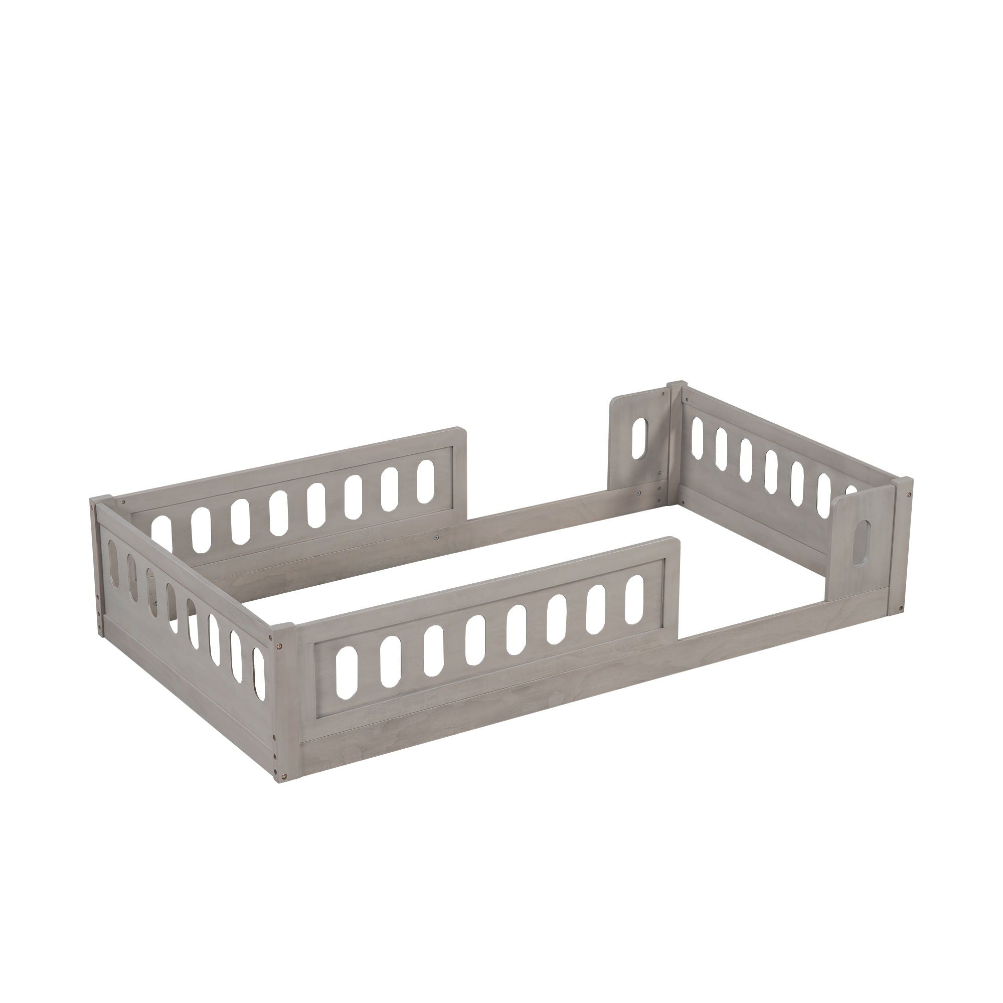 Platform Bed With Guardrail