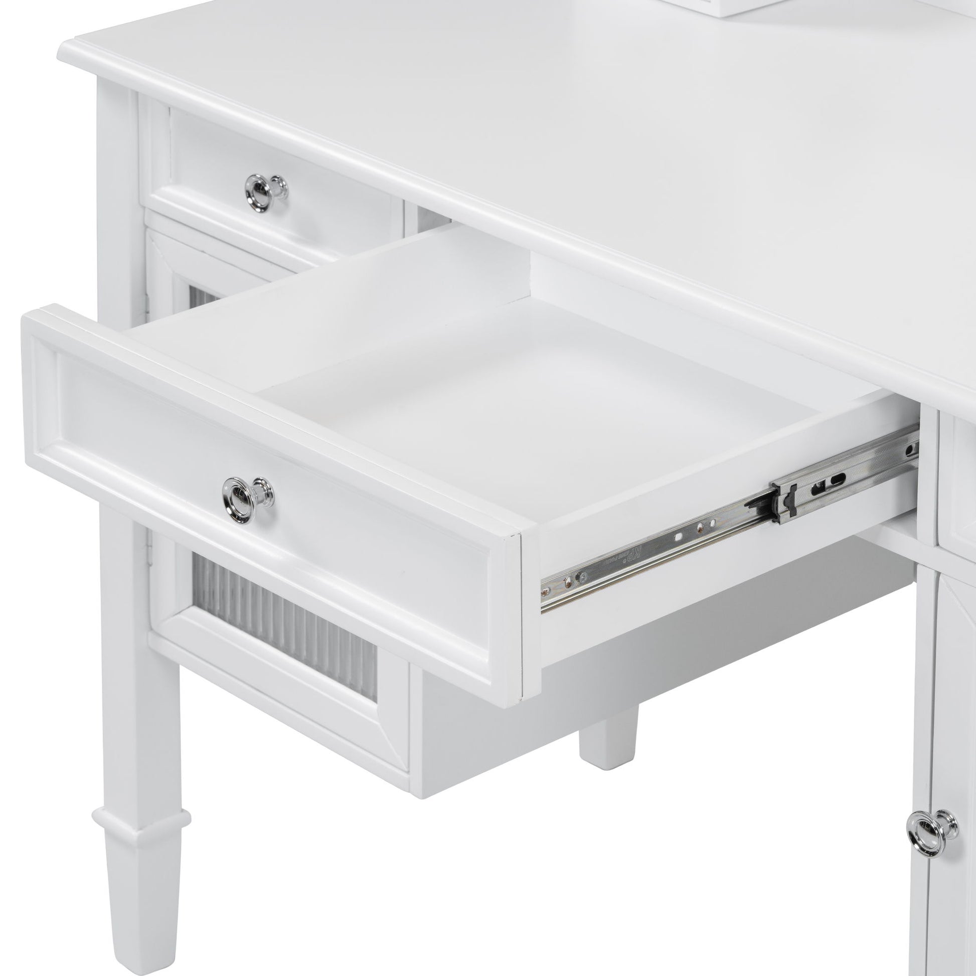 Elegant Makeup Vanity Desk With Adjustable Mirror And Storage And Construction - White - Best Buy Furniture