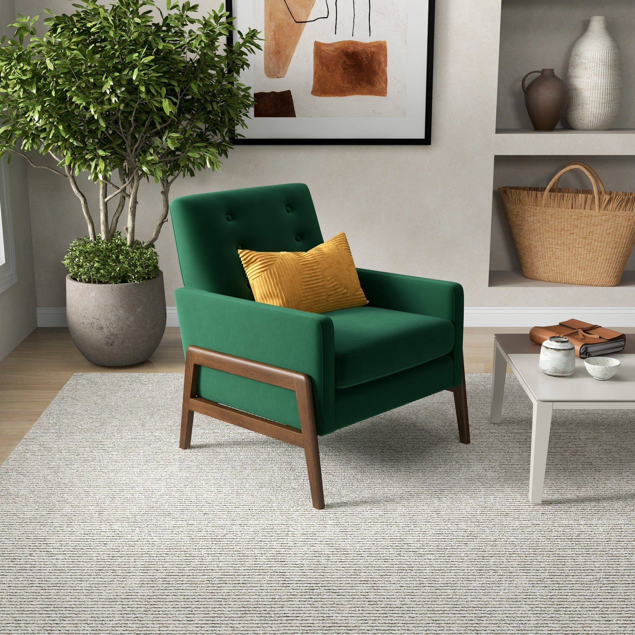 Cole - Solid Wood Lounge Chair
