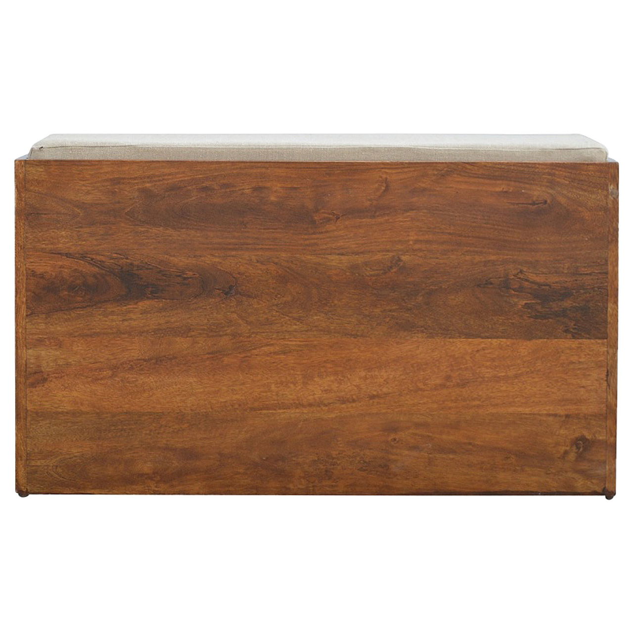 Pull Out Shoe Bench - Chestnut / Mud Linen