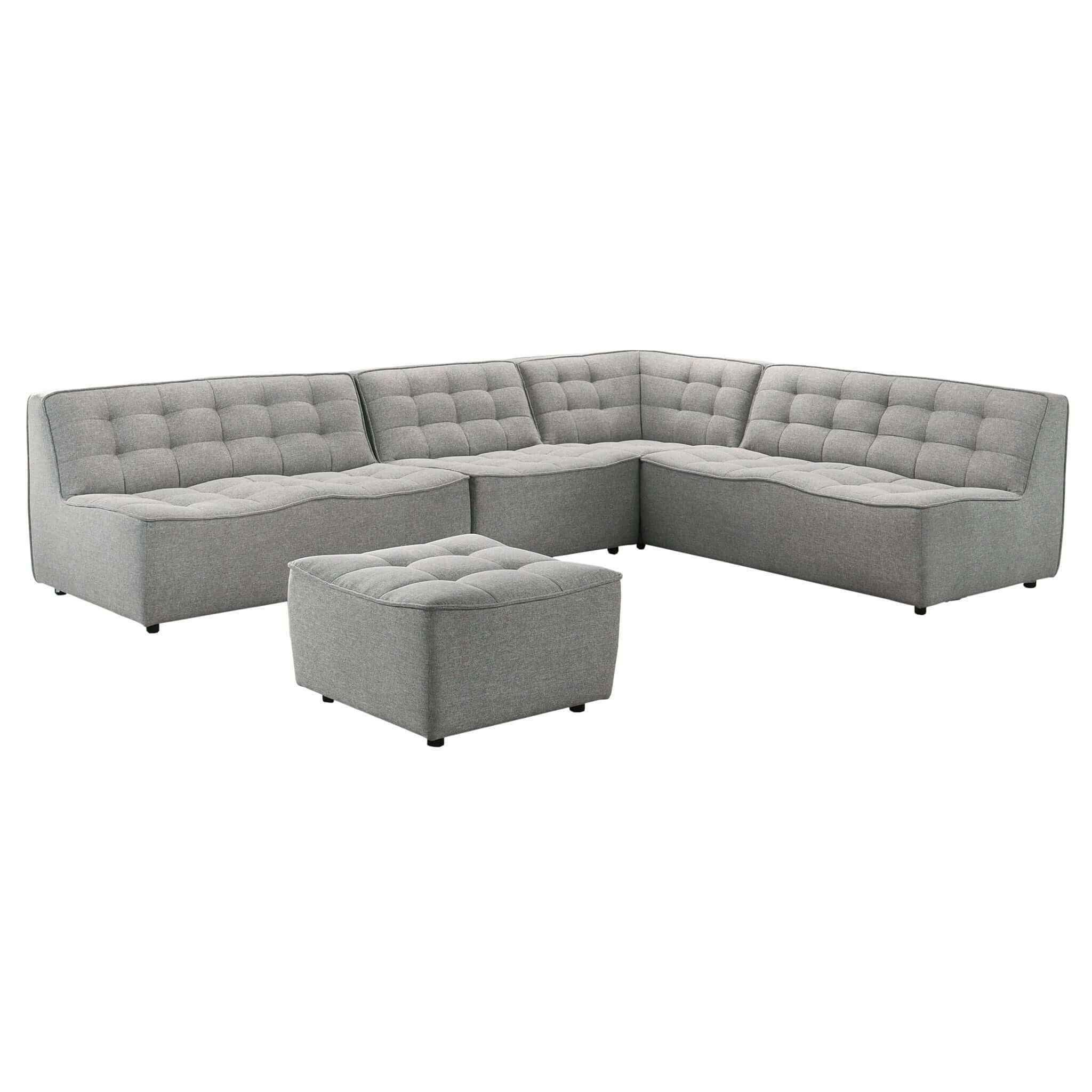 Selen - Corner Sectional Sofa - Light Gray