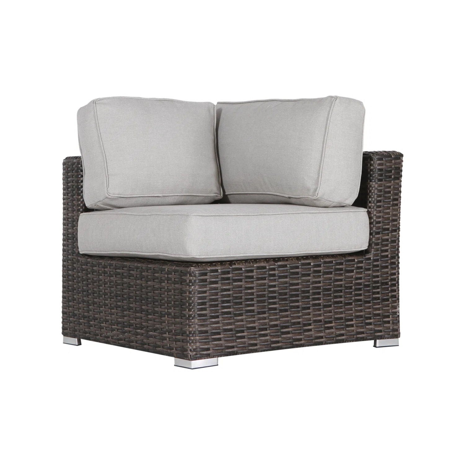 Wicker Outdoor Lounge Set With Cushions And Fire Pit