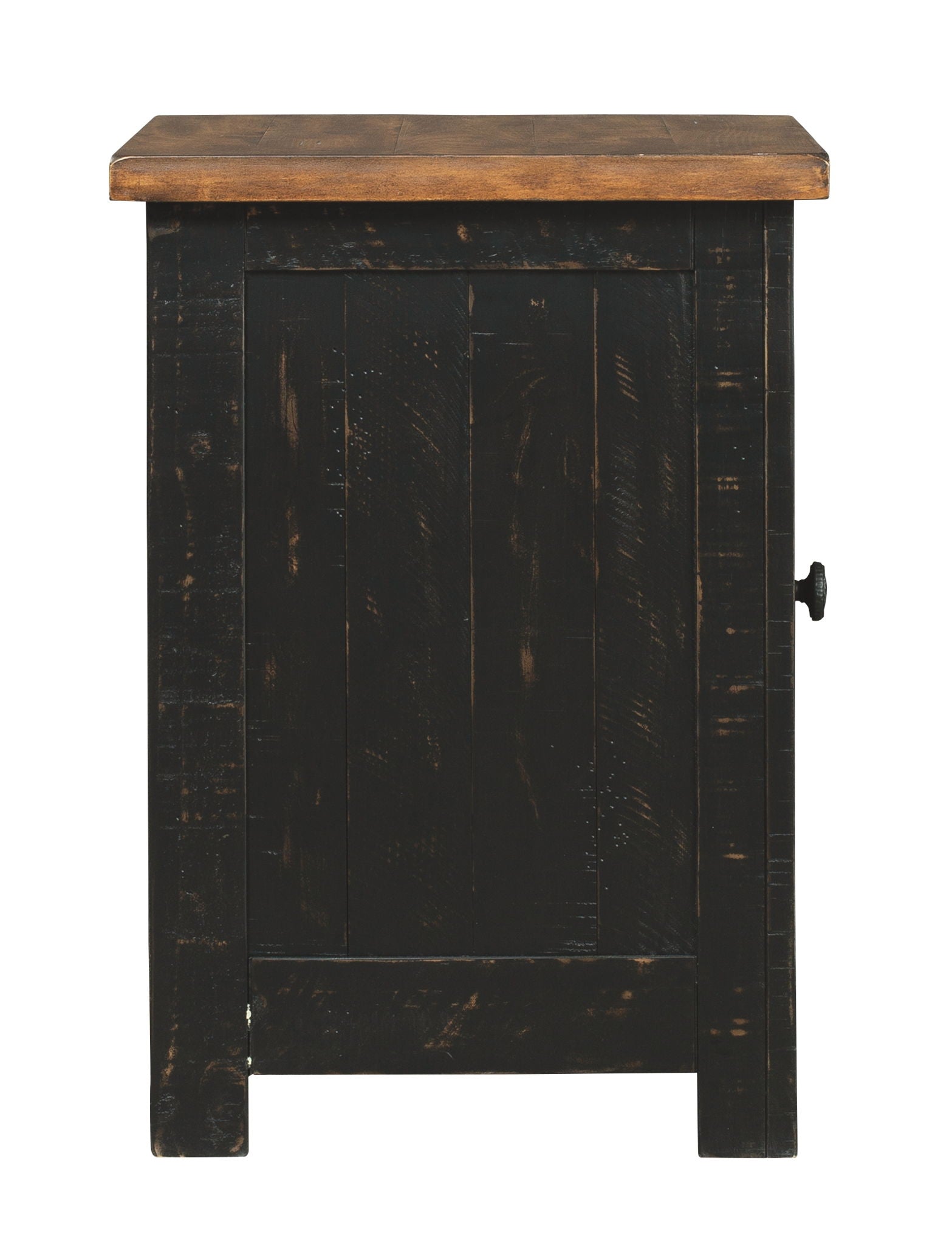 Valebeck - Chair Side End Table - Black / Brown - Best Buy Furniture