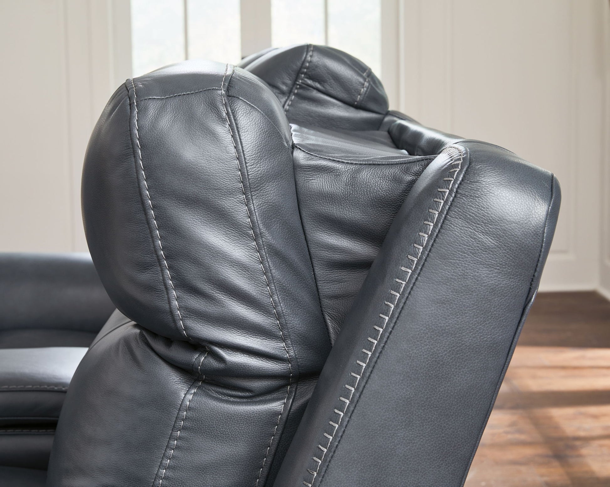 Next Move - Power Reclining Sofa With Adjustable Headrest - Best Buy Furniture