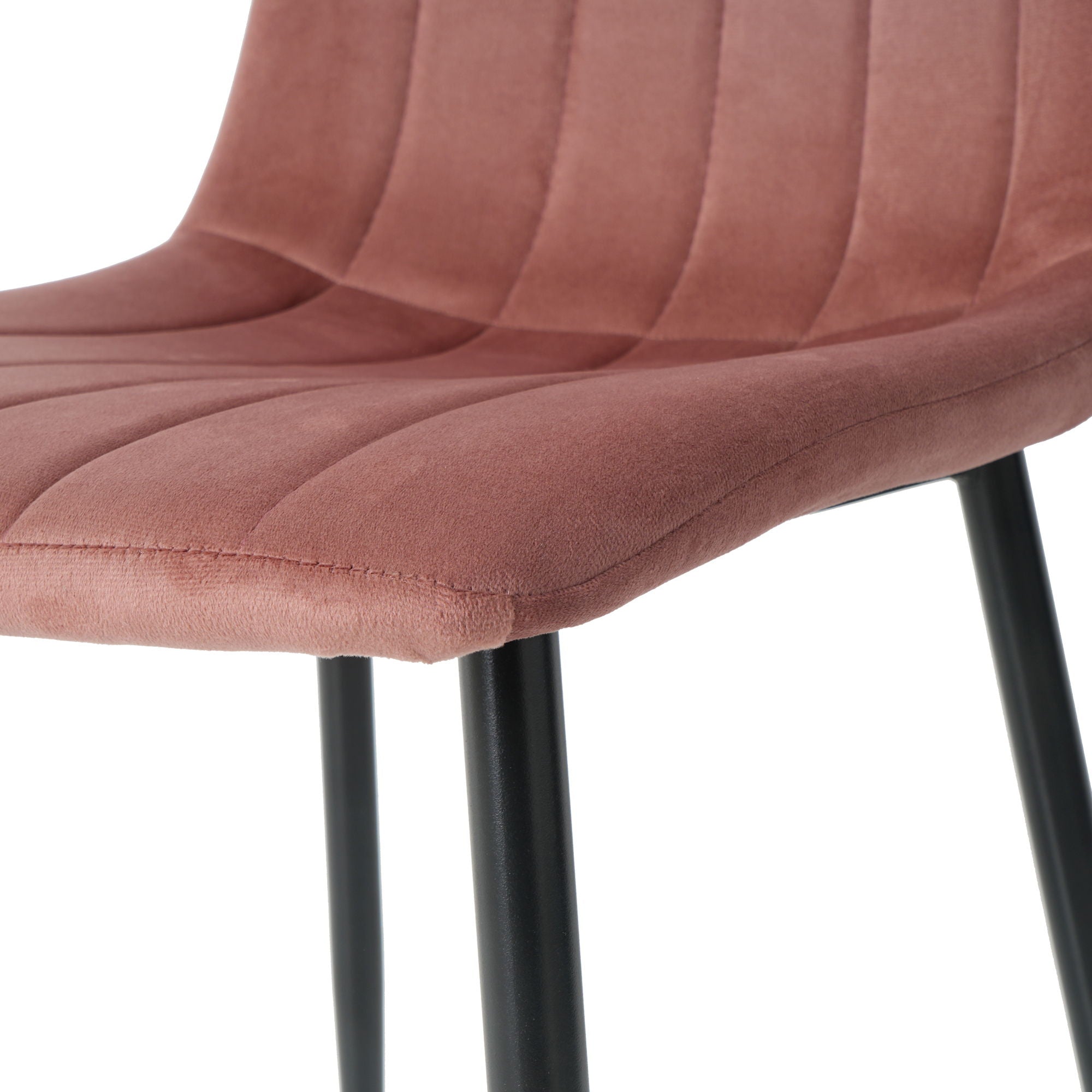 Dining Chair, Modern Kitchen Dining Chair With Cushion Back, Upholstered Side Chair With Coated Metal Legs, Family Kitchen Dining Room And Living Room