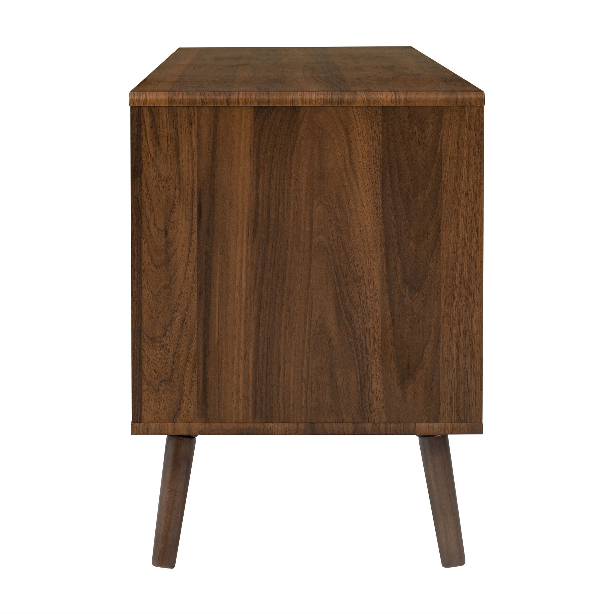 TV Stand With 2 Drawers, 1 Drop Down Door, Media Console Table - Natural