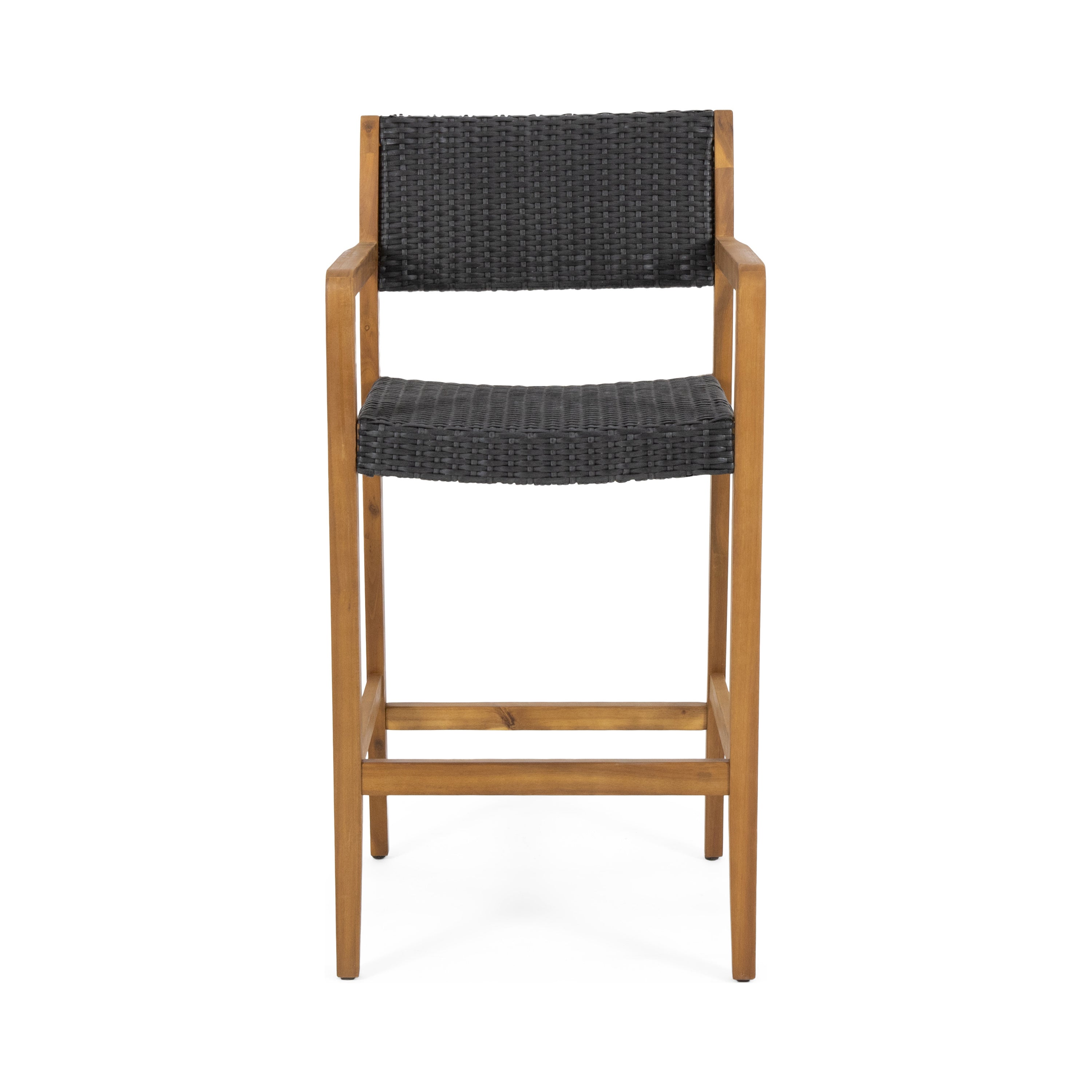 Wicker bar stools set of 2