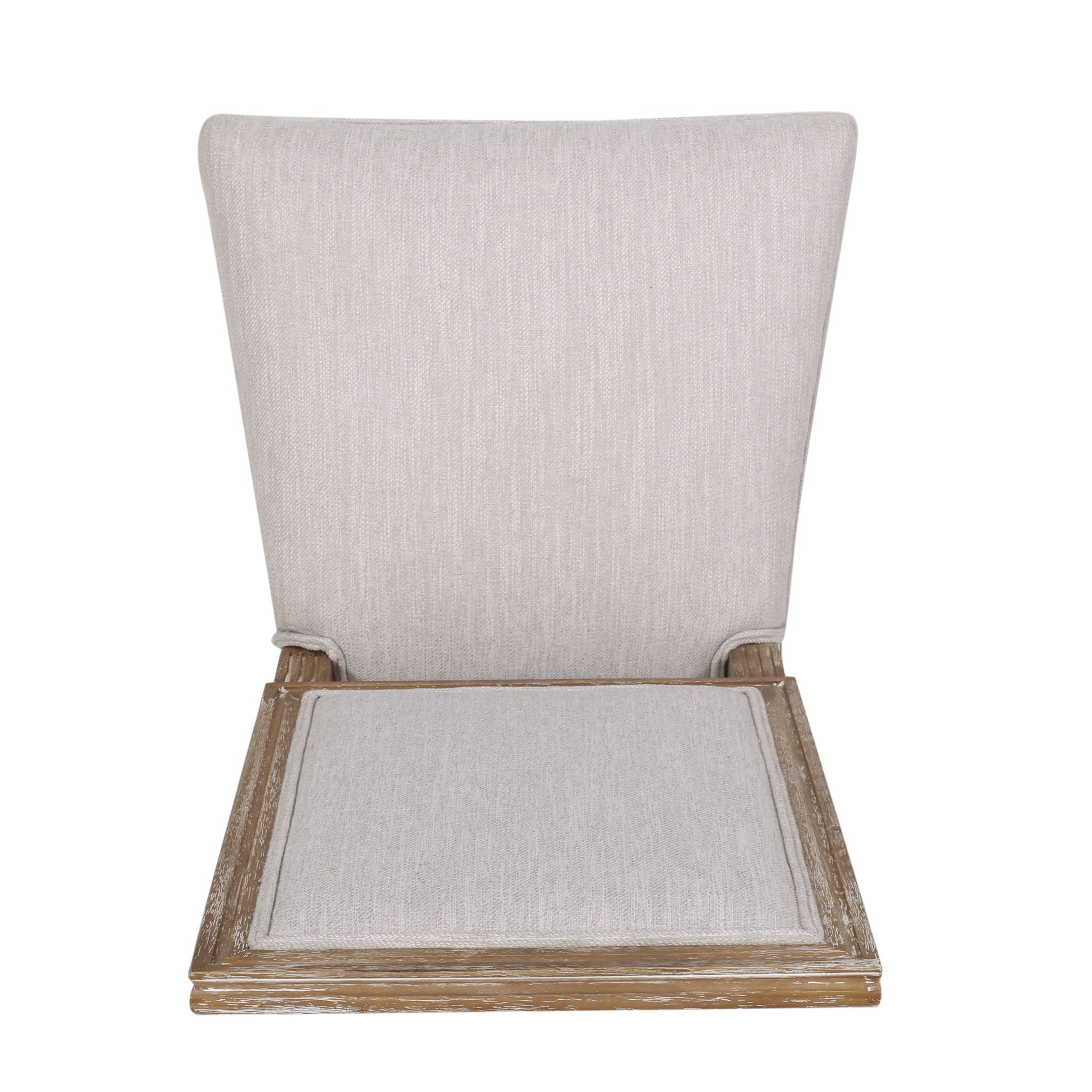 French Country Style Dining Chair With Upholstered Seating And Fluted Legs