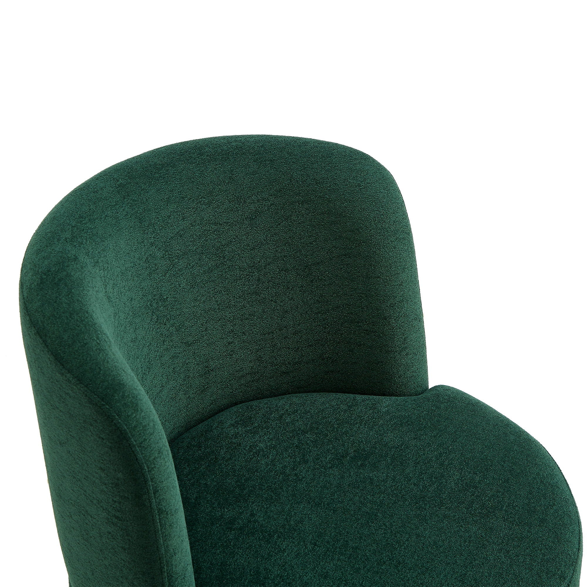 Round Swivel Accent Chair With Ergonomic Backrest For Living Room
