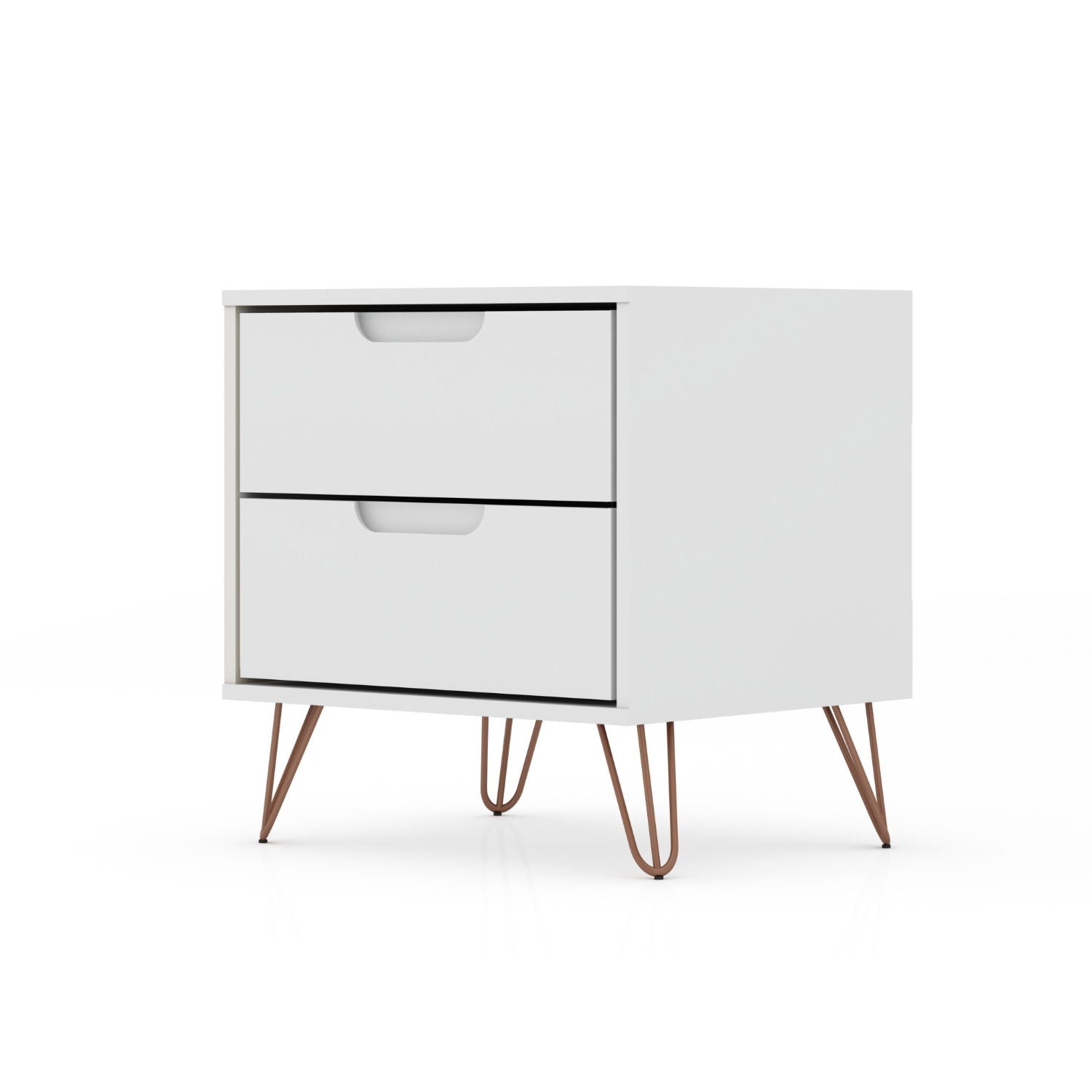 Rockefeller - Nightstand With 2 Drawers - White