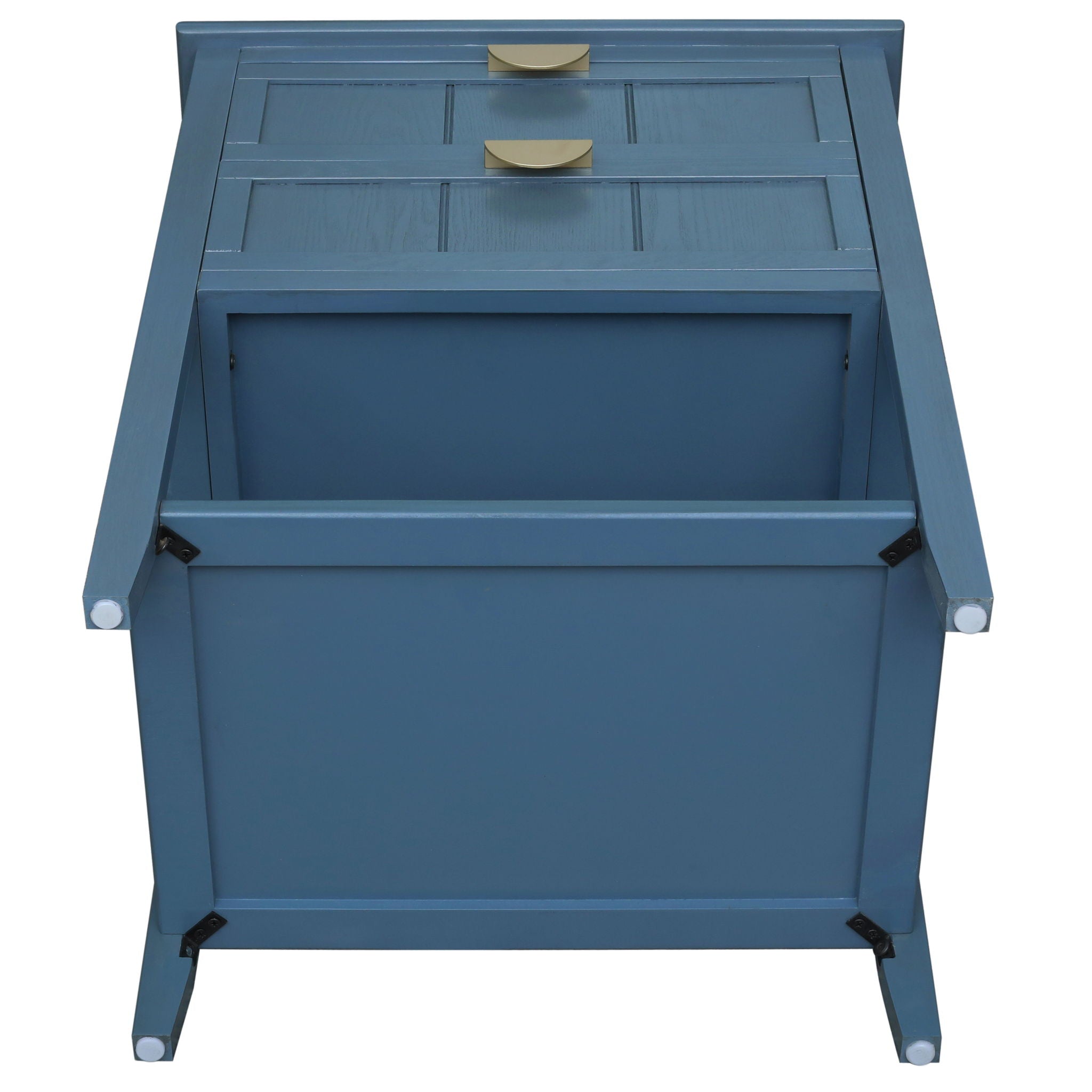 2 Drawer Side Table, American Style, End Table, Suitable For Bedroom, Living Room, Study