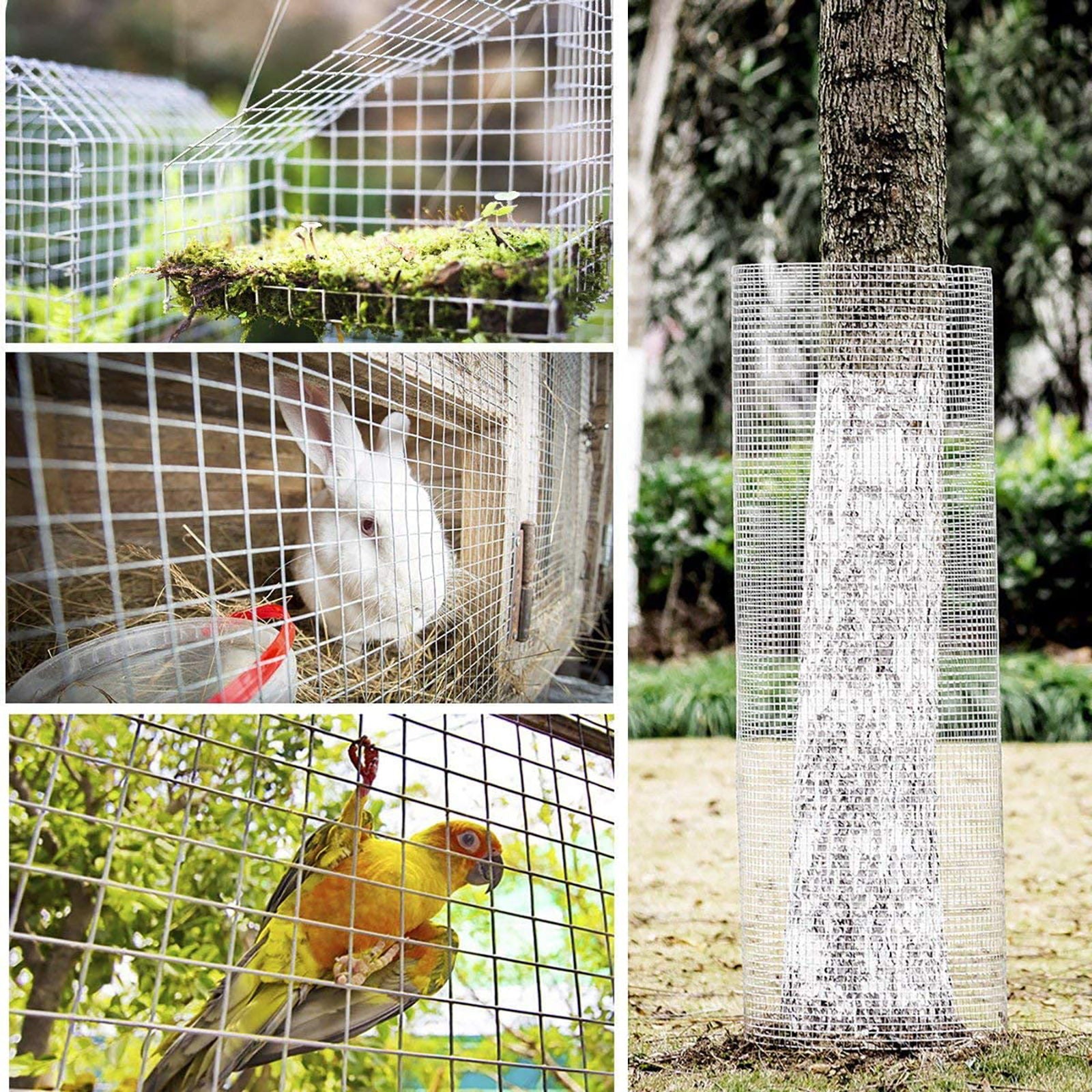 Galvanized Hardware Cloth, Wire Fence Roll For Gardening And Animal Protection - Silver