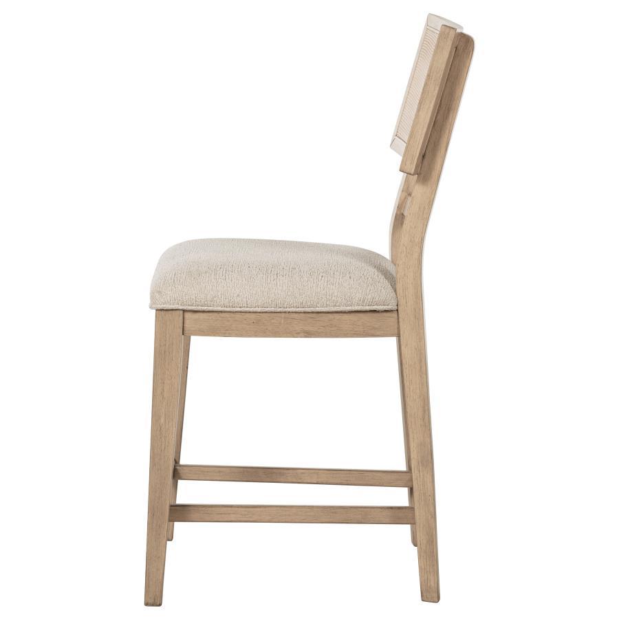 Kailani - Radio Weave Cane Counter Dining Side Chair (Set of 2) - Beige Oak - Best Buy Furniture