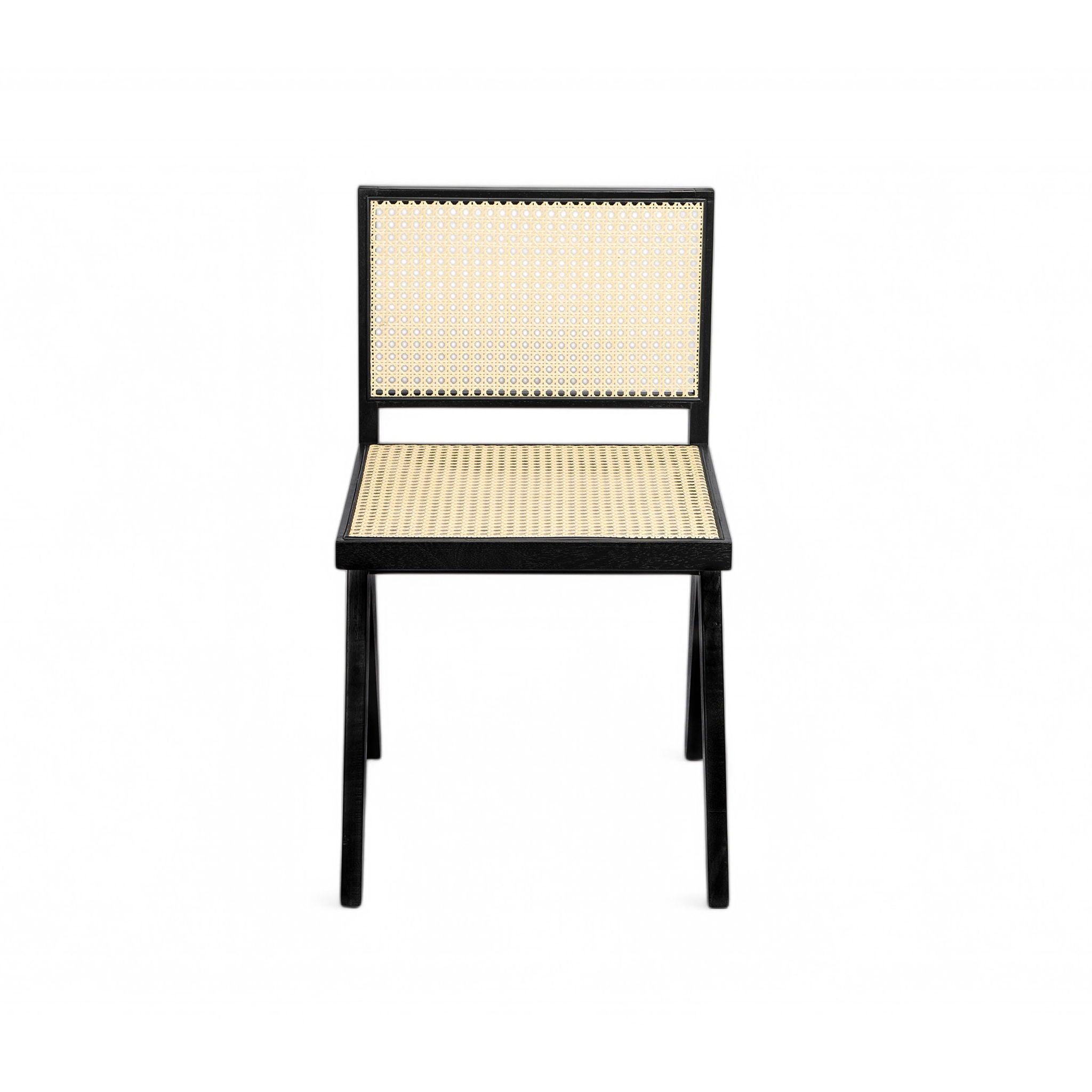 Chandigarh Dining Room Chairs With Natural Rattan (Set of 2)