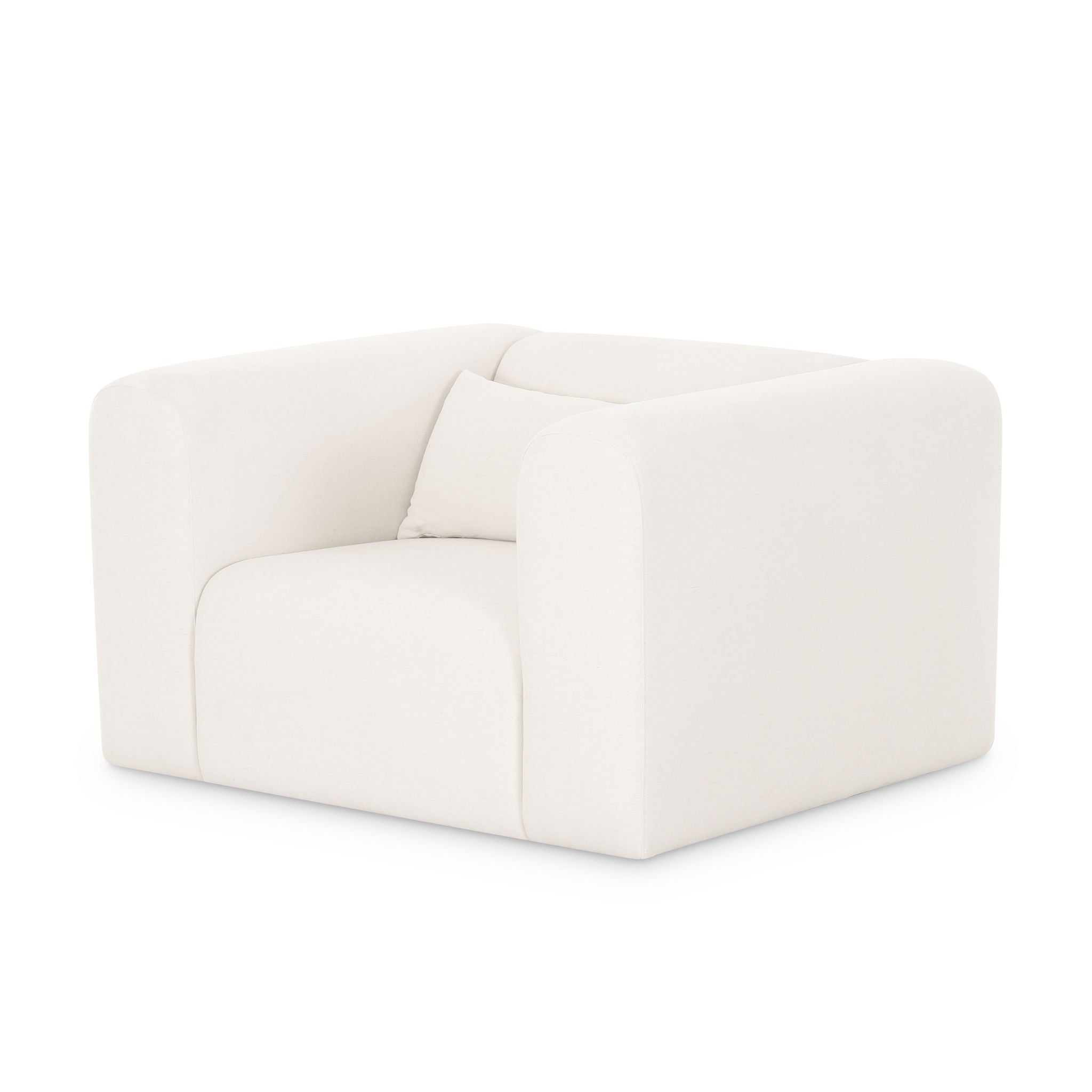 Tarra - Chenille Armchair - Cream