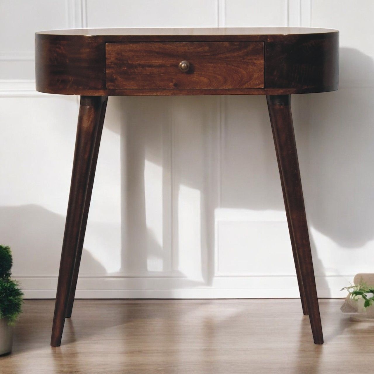 Rounded Wood Table - Best Buy Furniture