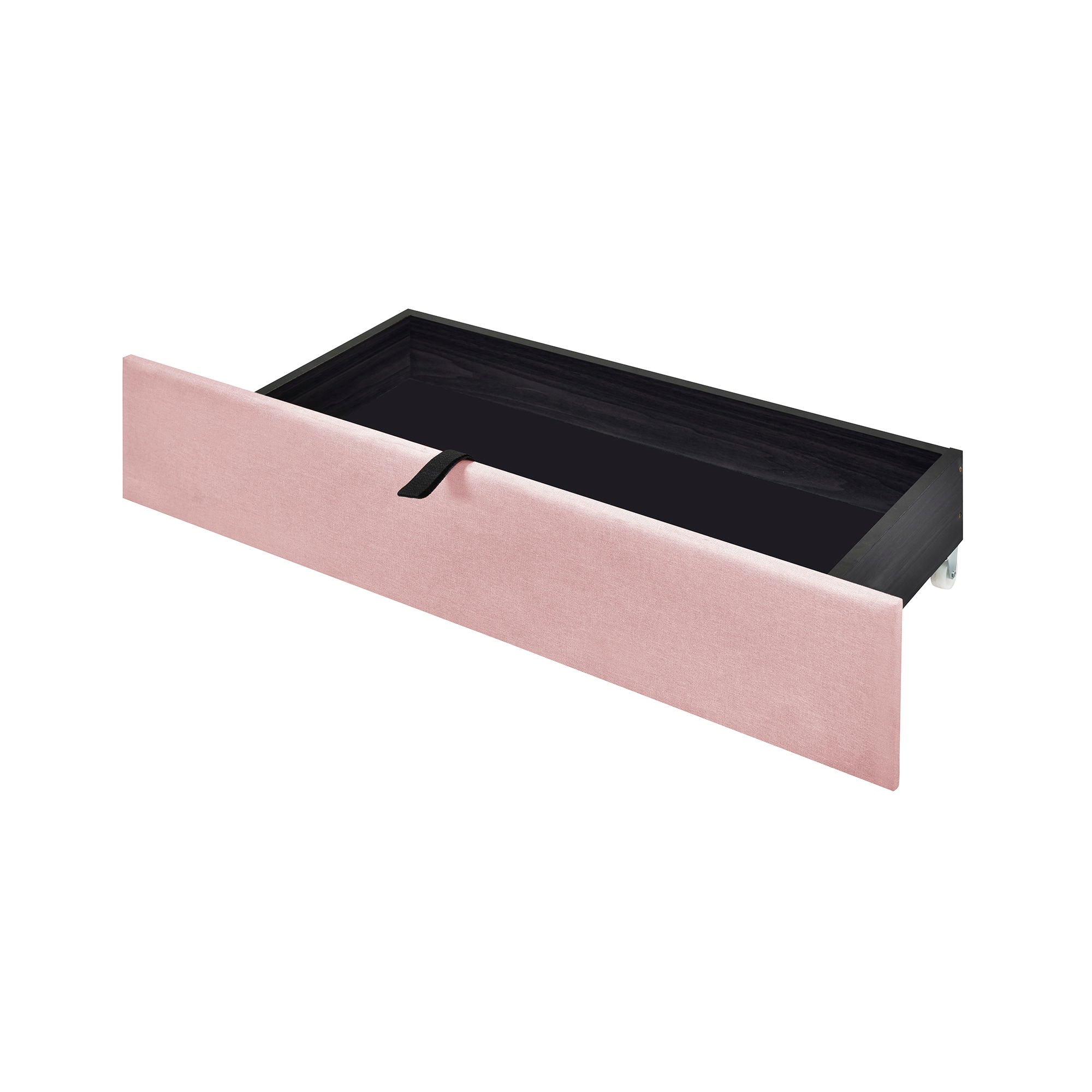 Upholstered Platform Bed With LED Frame, With Trundle And 2 Drawers