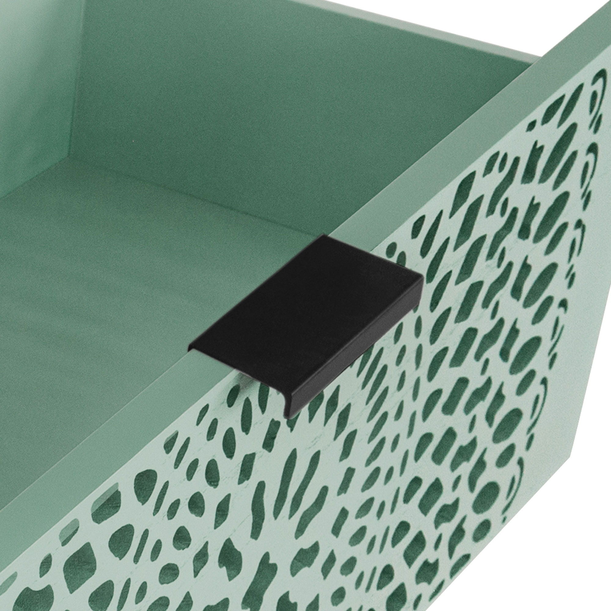 3 Drawer Storage Cabinet With Hollow Carved Design And Metal Handles, Chest For Entryway, Living Room Or Bedroom - Light Green - Best Buy Furniture