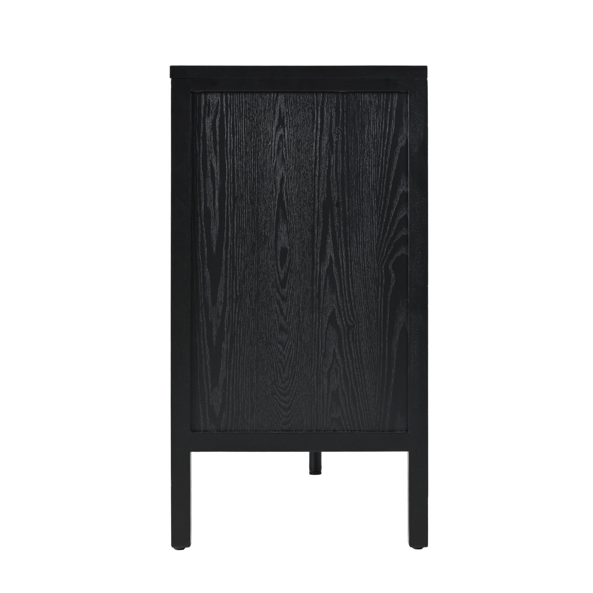 Stylish Storage Cabinet Sideboard With Unique Geometric Circle Door Design - Black - Best Buy Furniture