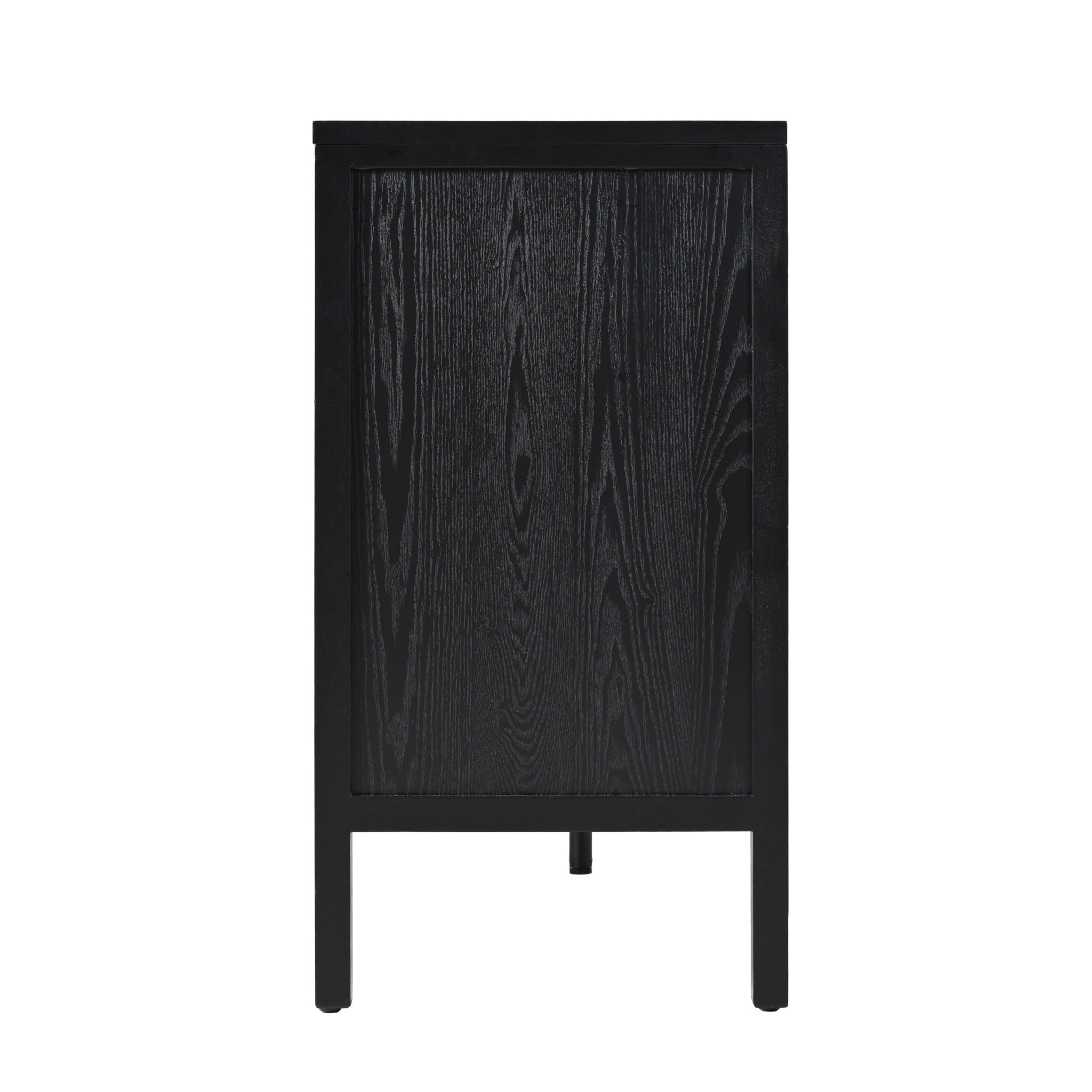 Stylish Storage Cabinet Sideboard With Unique Geometric Circle Door Design - Black - Best Buy Furniture