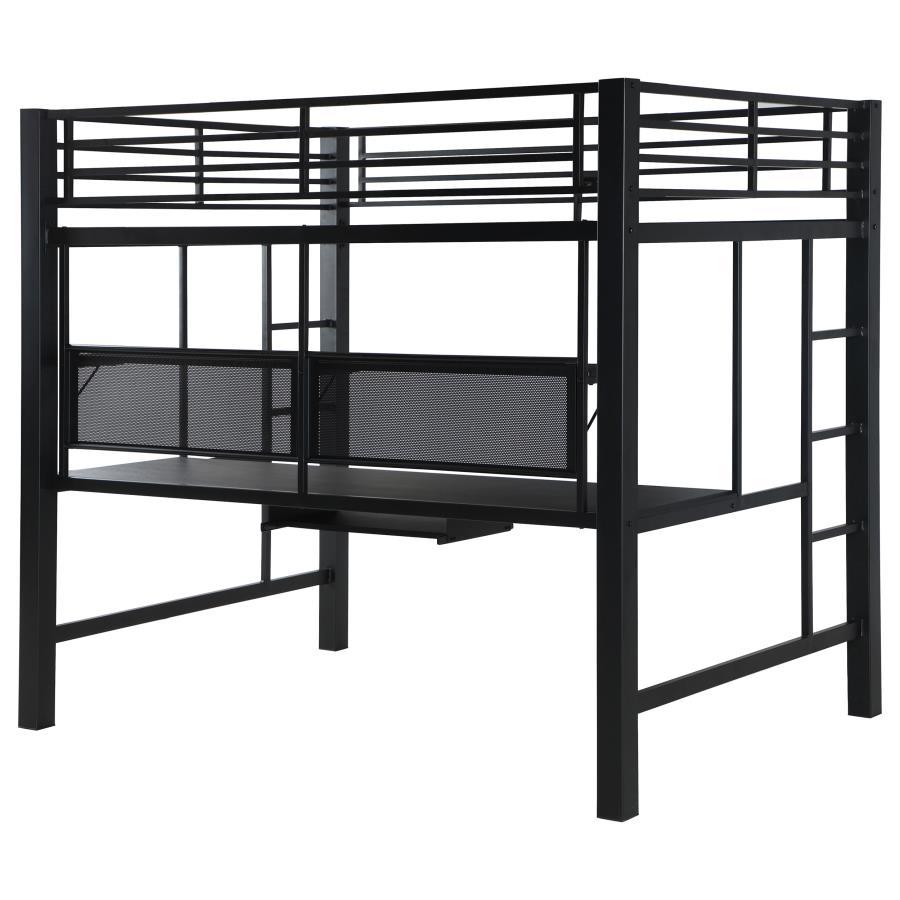 Avalon - Full Workstation Loft Bed - Black - Best Buy Furniture