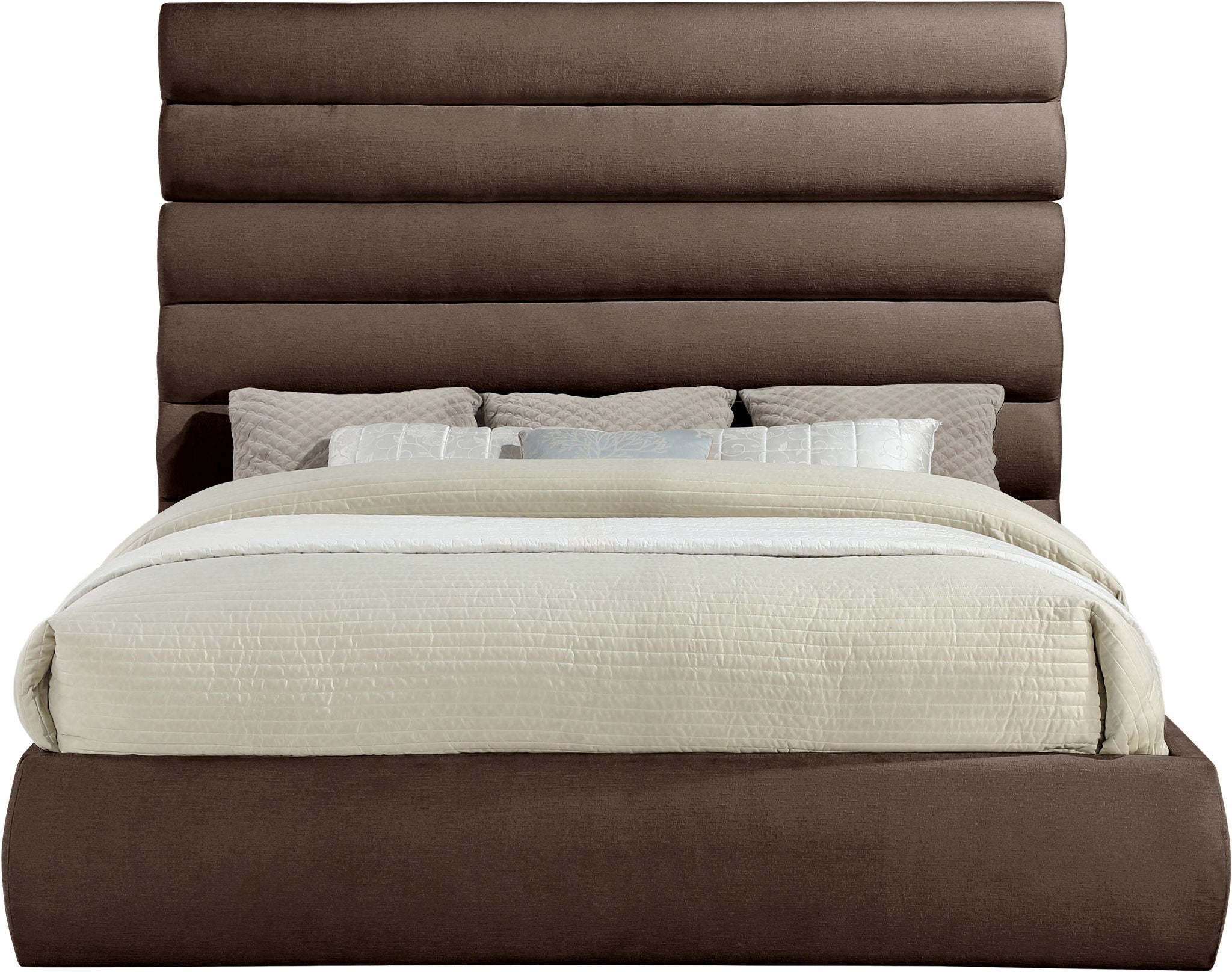 Adam - Chenille Fabric Bed With 70.5" Headboard