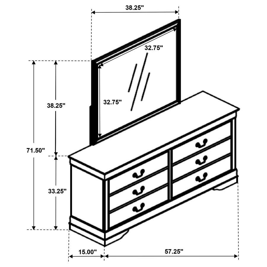 Louis Philippe - Six-Drawer Dresser