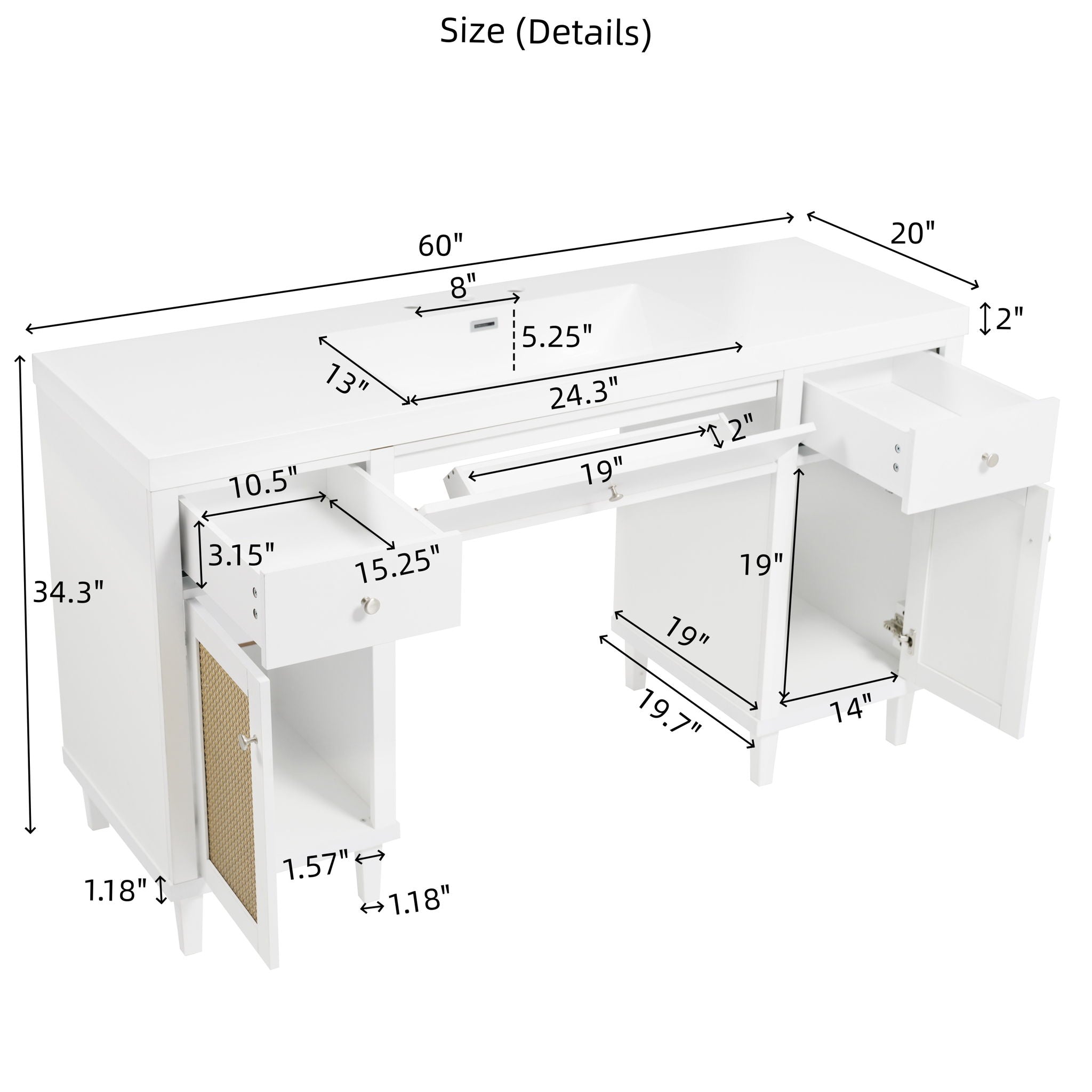 Bathroom Vanity With Sink, Spacious Storage Cabinet