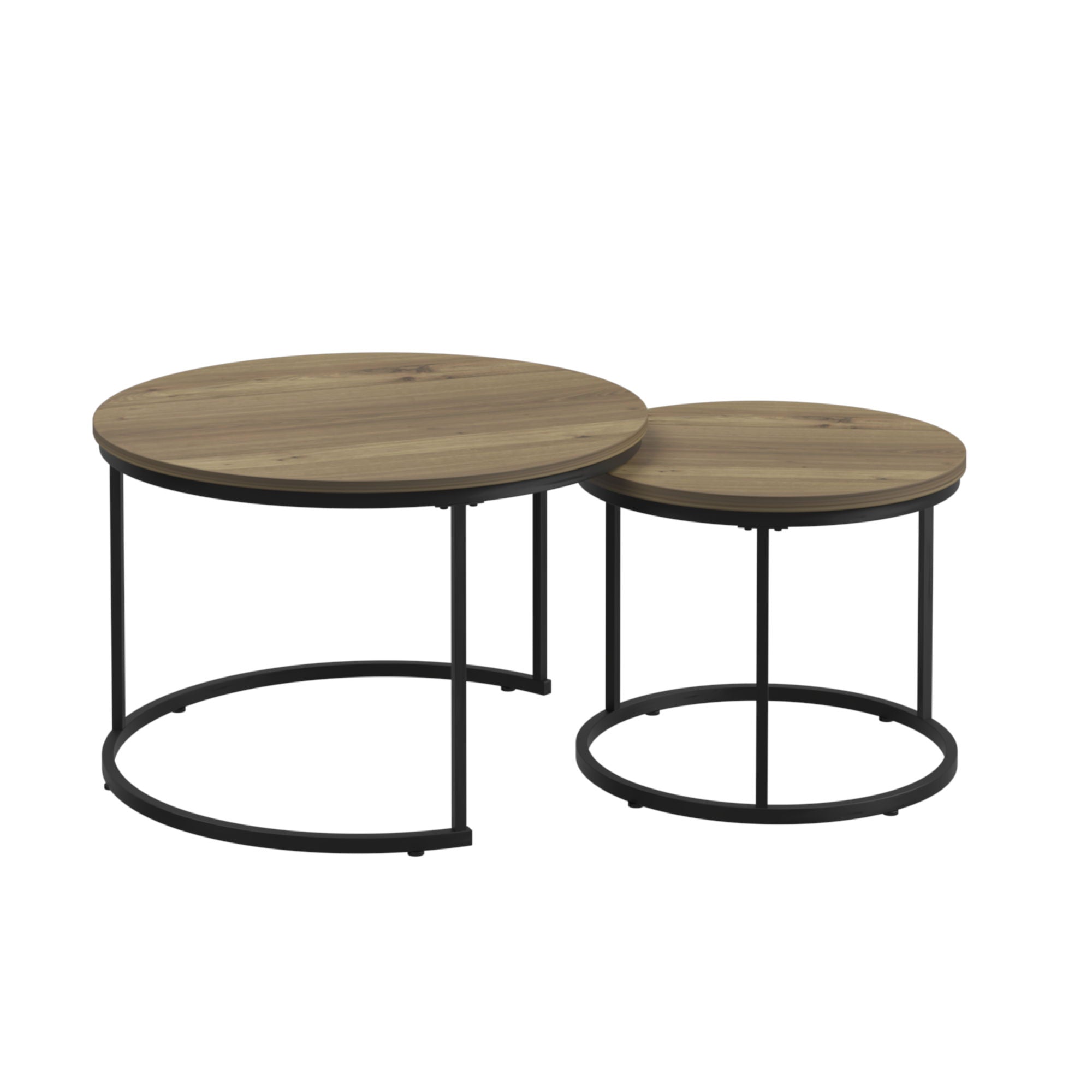 Round Nesting Coffee Table (Set of 2)