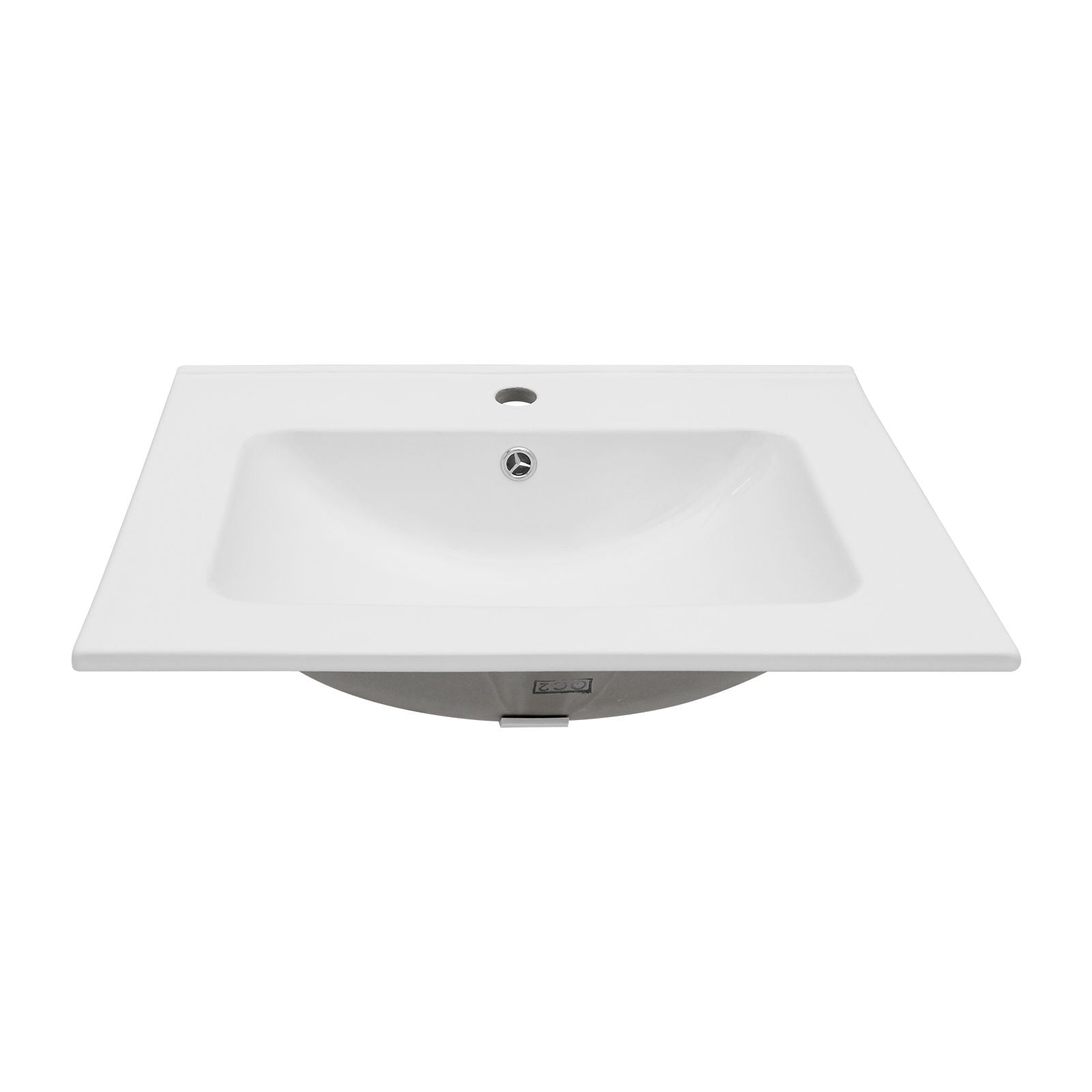 Modern Rectangular Vanity Top With Overflow For Bathroom