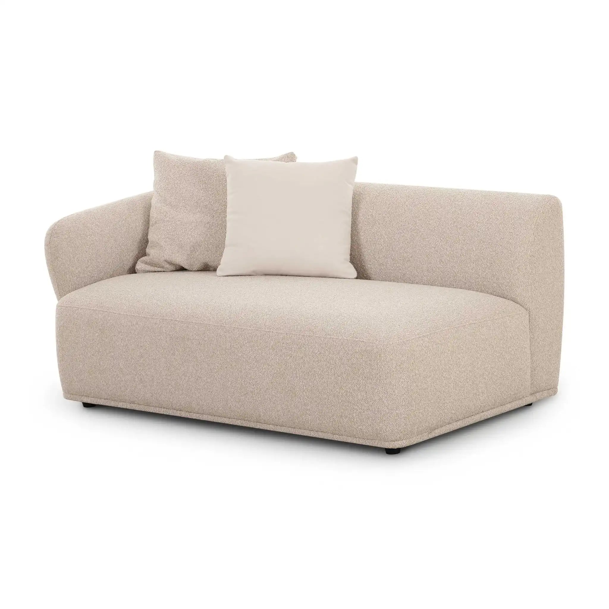 Sylvie - Left Arm 2-Seater Loveseat - Cream