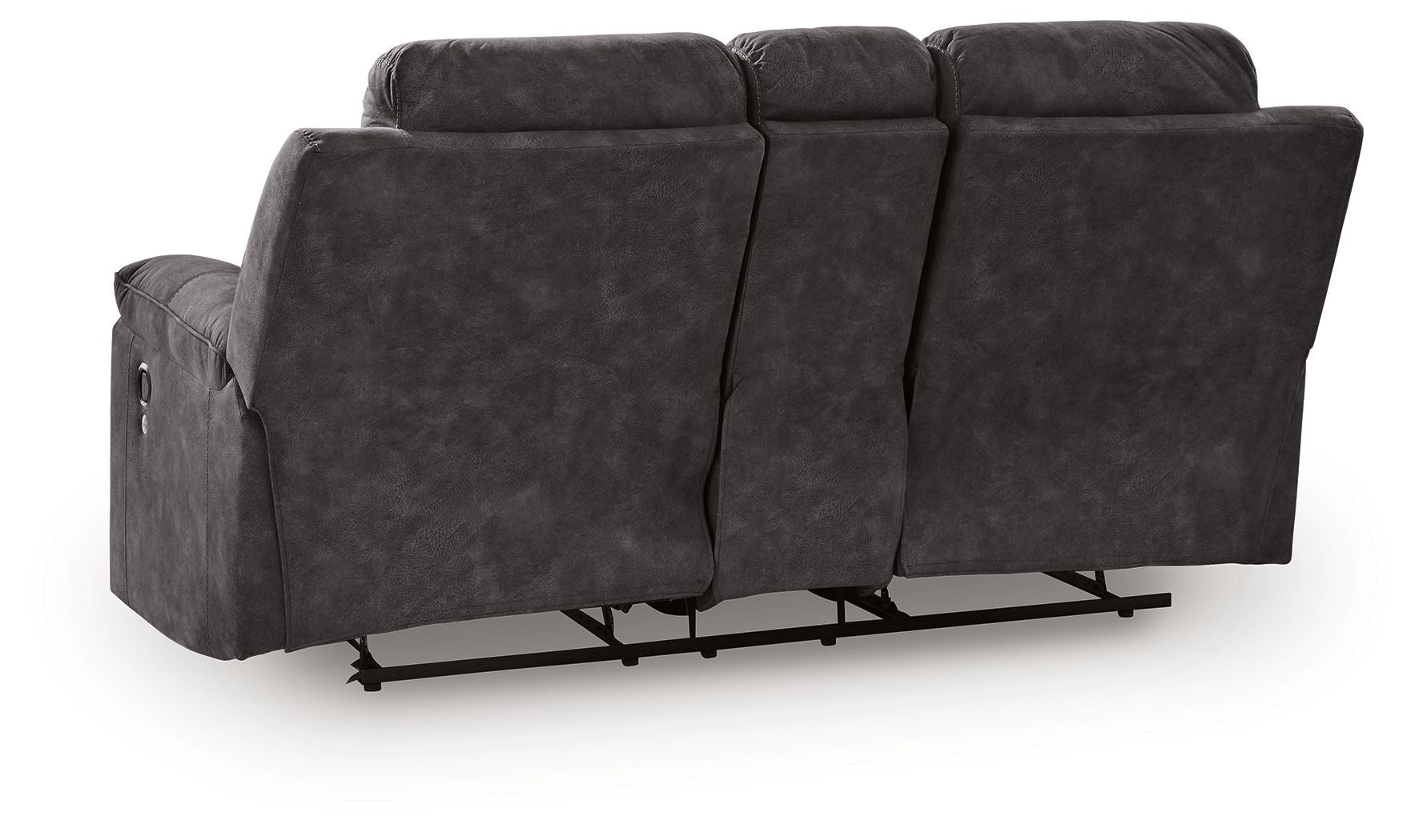 Brysonview - Double Reclining Loveseat With Console - Charcoal - Best Buy Furniture