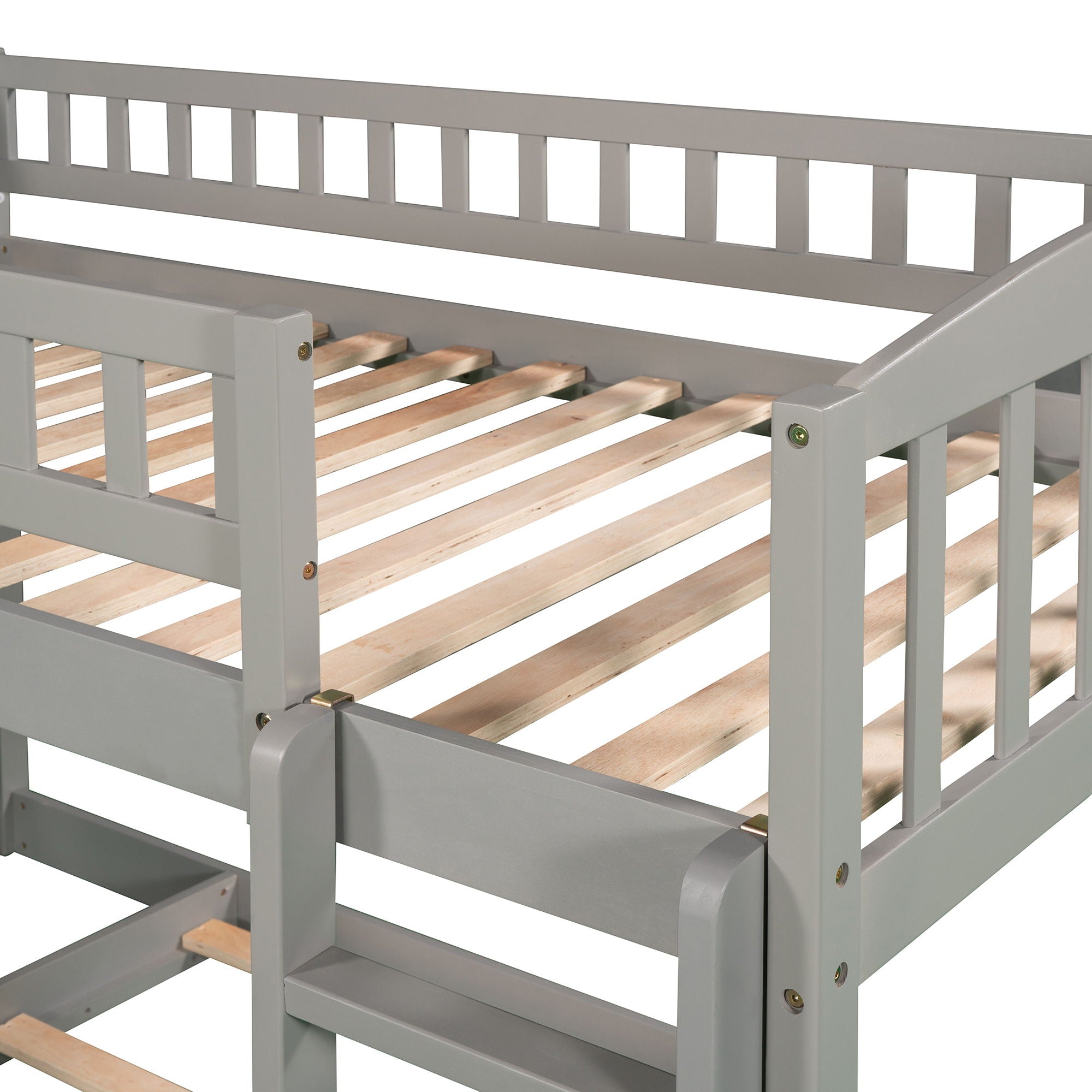 Functional Bunk Bed With Convertible Ladder And Slide