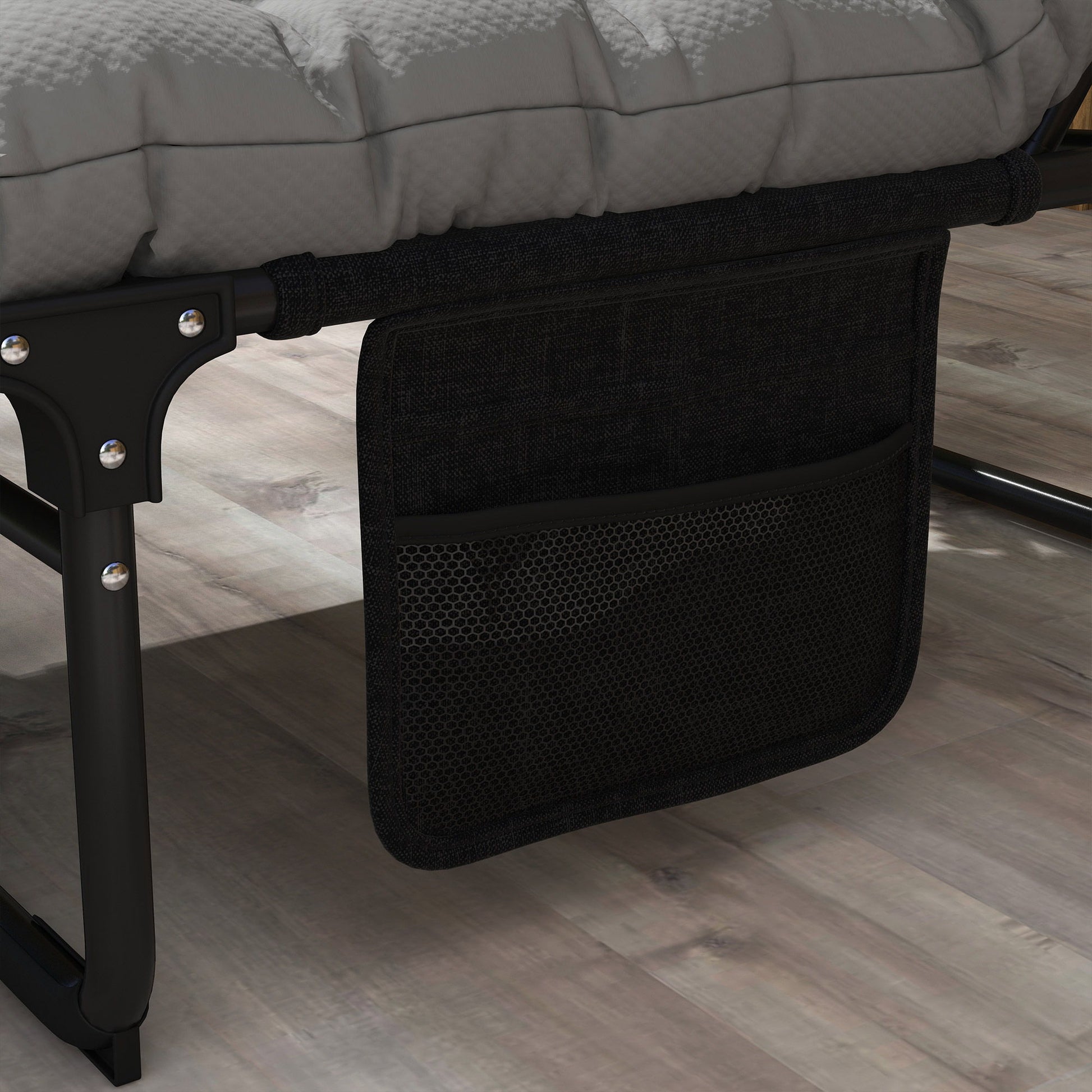 Outsunny - Outdoor Chaise, Adjustable Folding Chaise Lounge With 4-Position Backrest, Magazine Pocket, Removable Head Pillow, Sun Bathing Lounger Chair For Patio, Beach - Gray - Best Buy Furniture