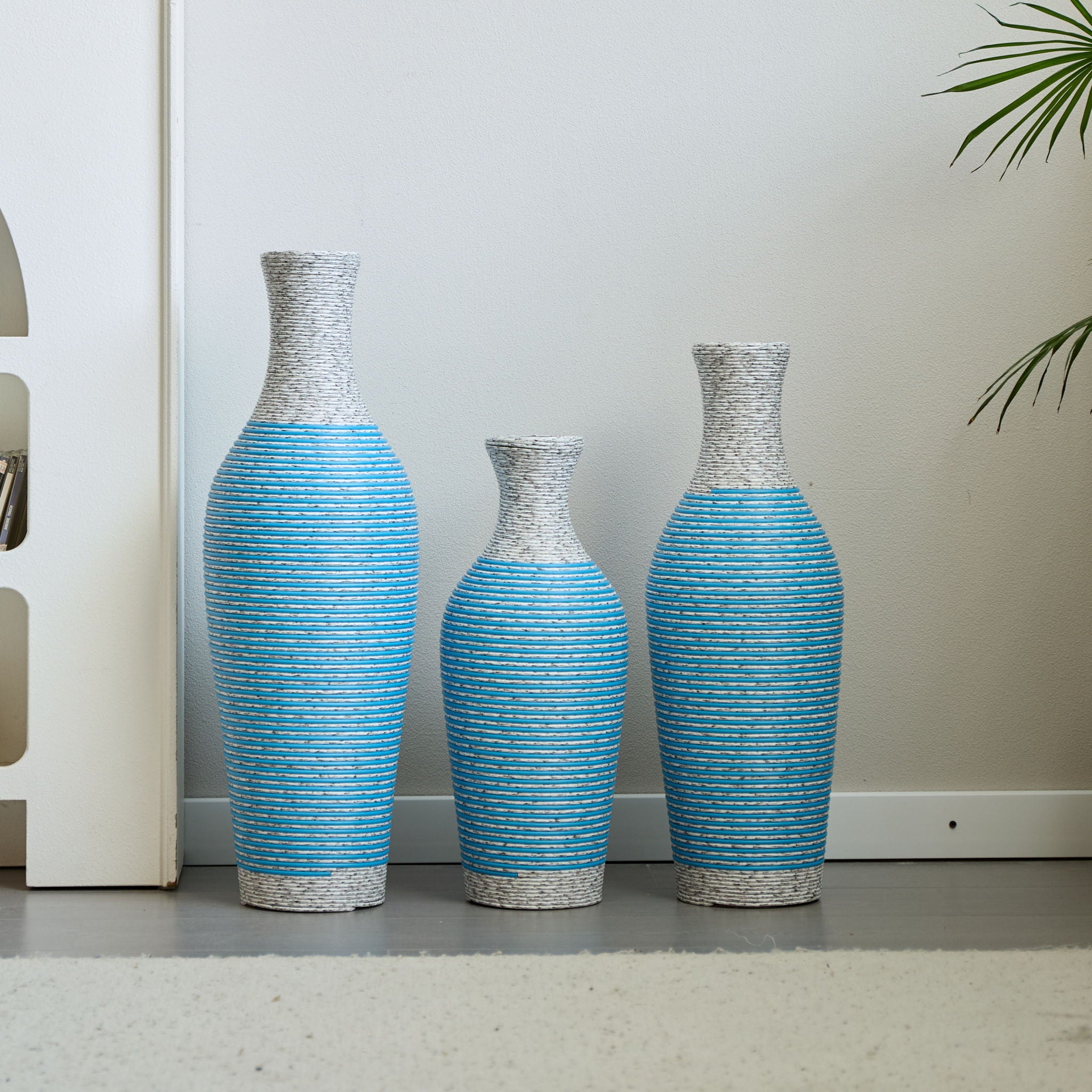 Classic And Neat Floor Vase, High Independent Flower Stand (Set of 3)