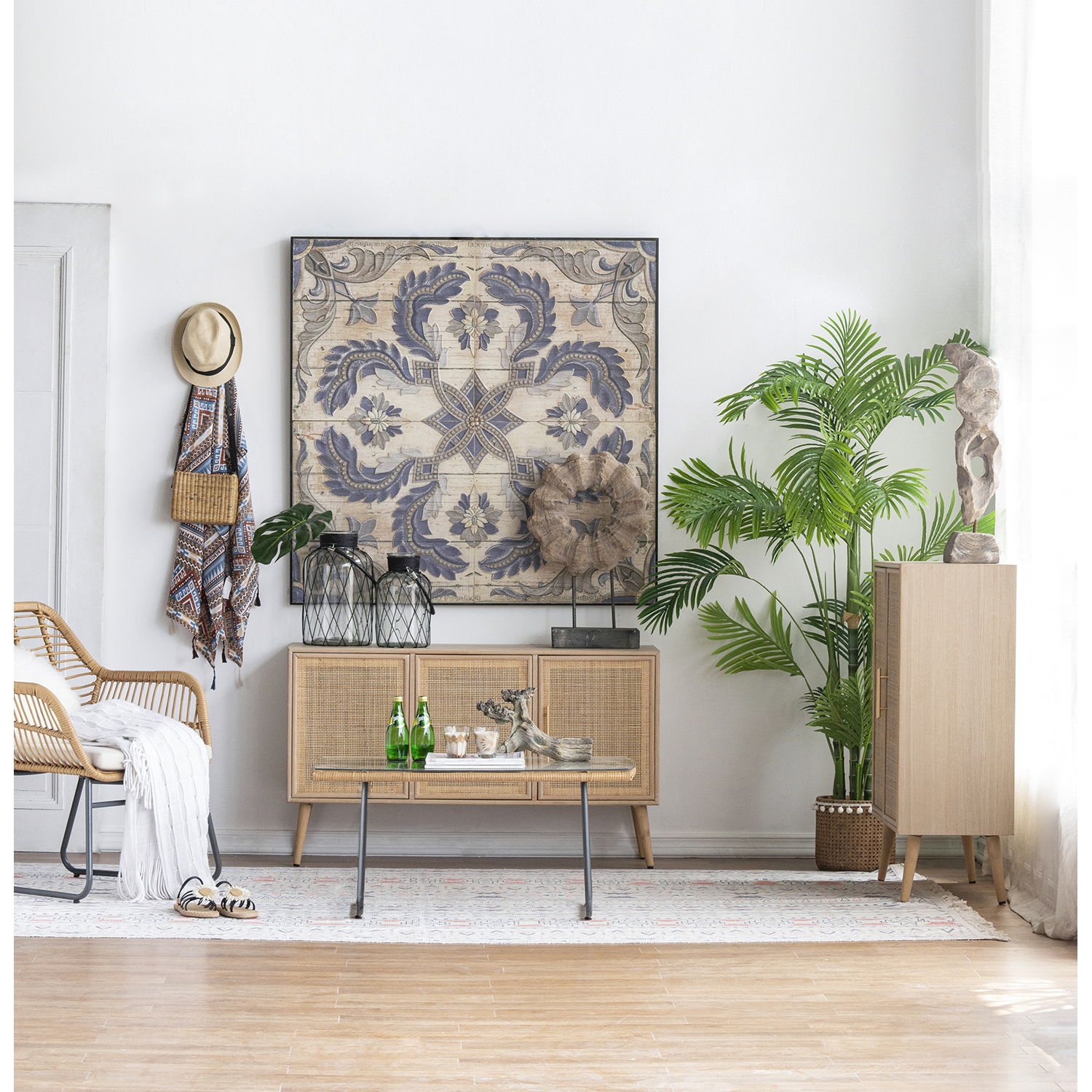Large Wall Art Panel, Square Wall Decor For Living Room Dining Room Office Bedroom - Multicolor