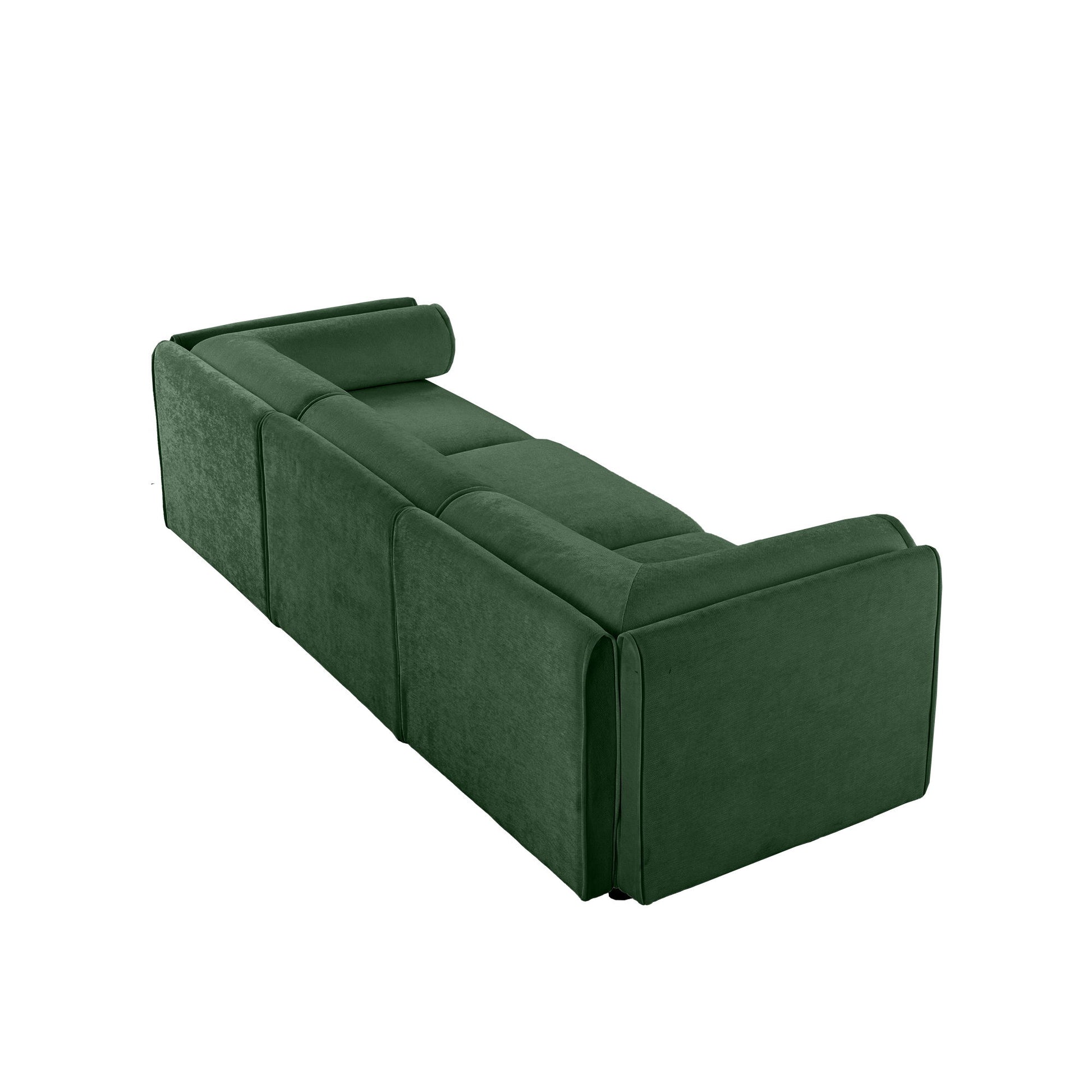 Stylish Chenille Sofa With Storage Seat And Cylindrical Backrest - Best Buy Furniture