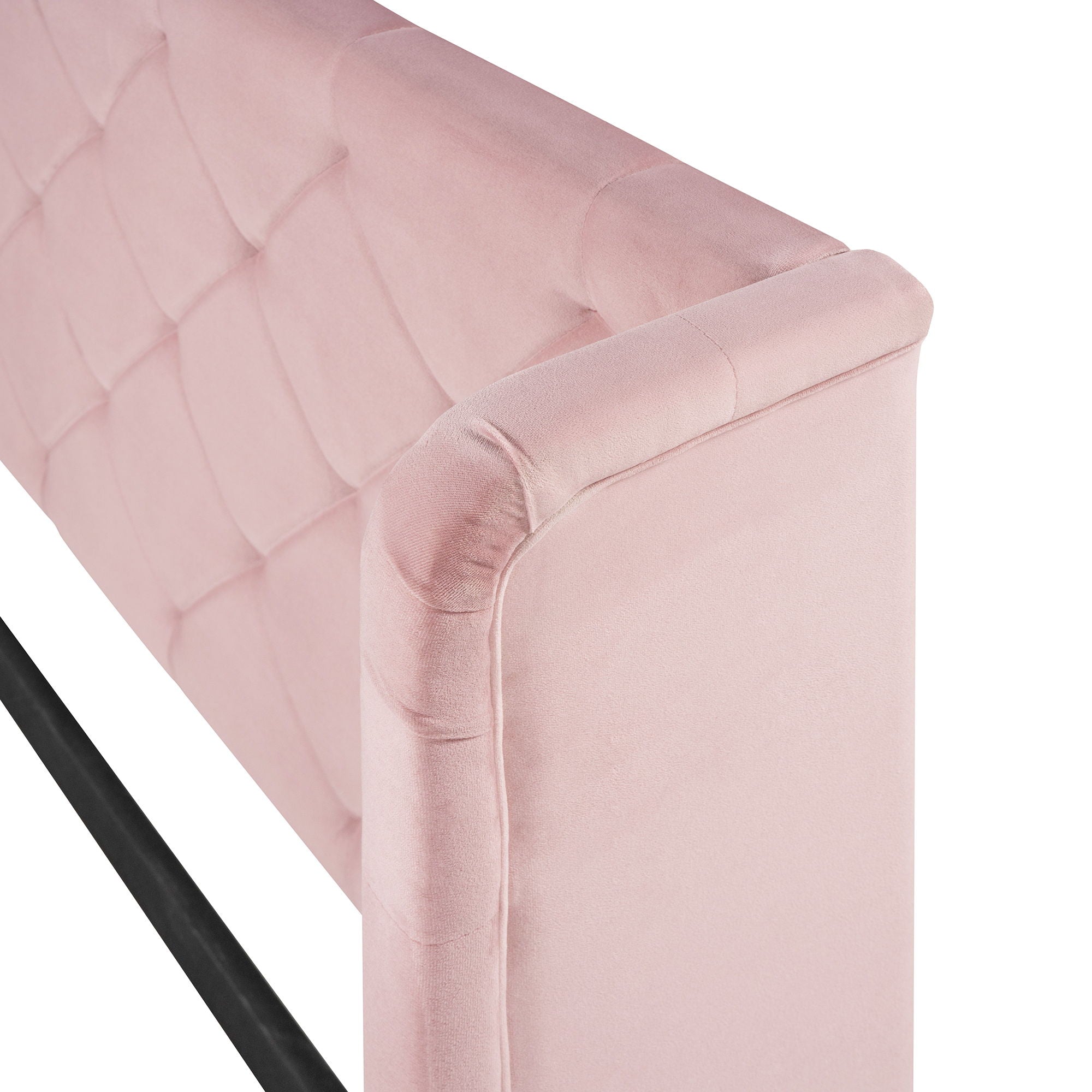 Storage Bed Velvet Upholstered Platform Bed With Wingback Headboard And A Big Drawer