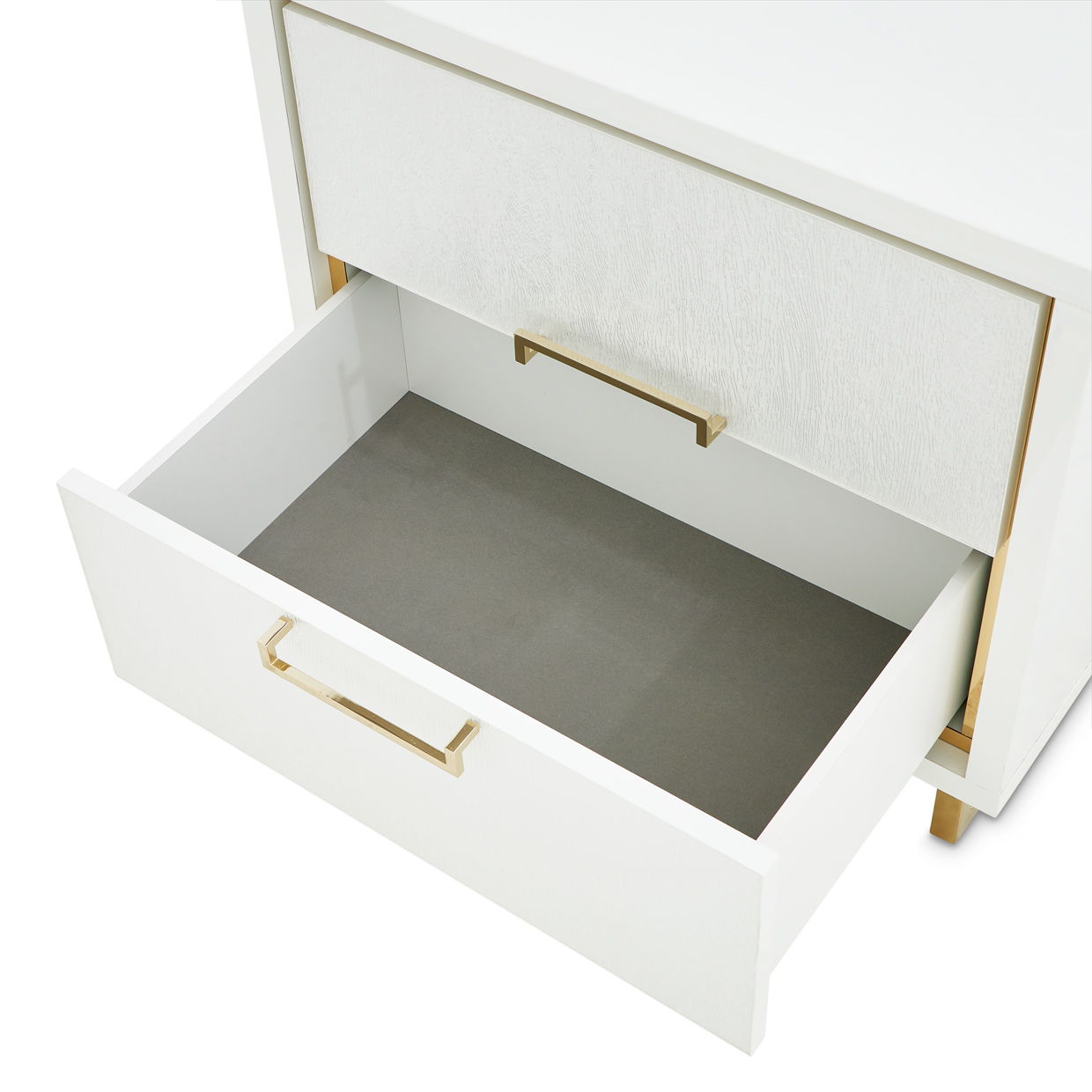 Palm Gate - Nightstand - Cloud White